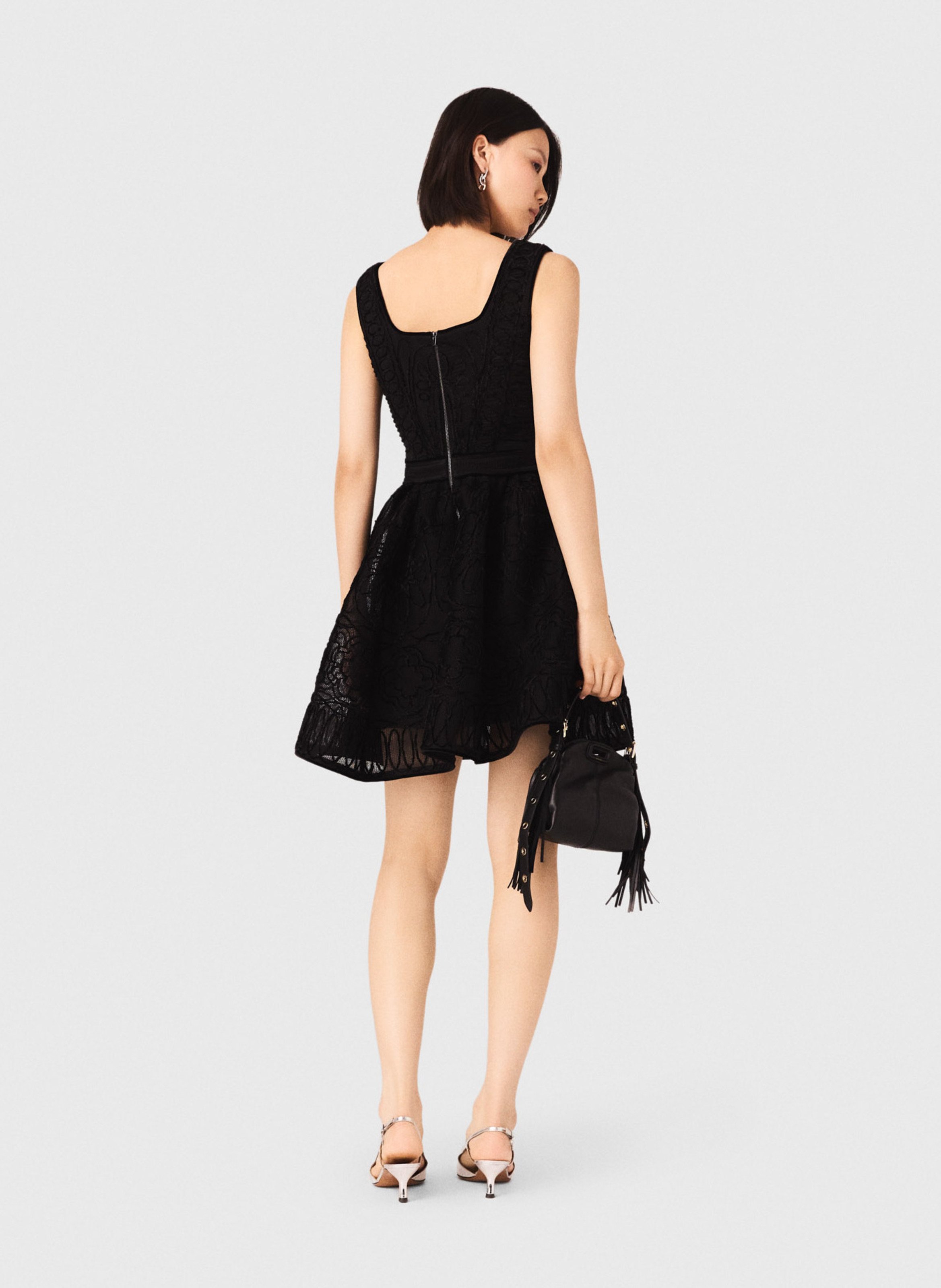 Robe courte patineuse MAJE Noir