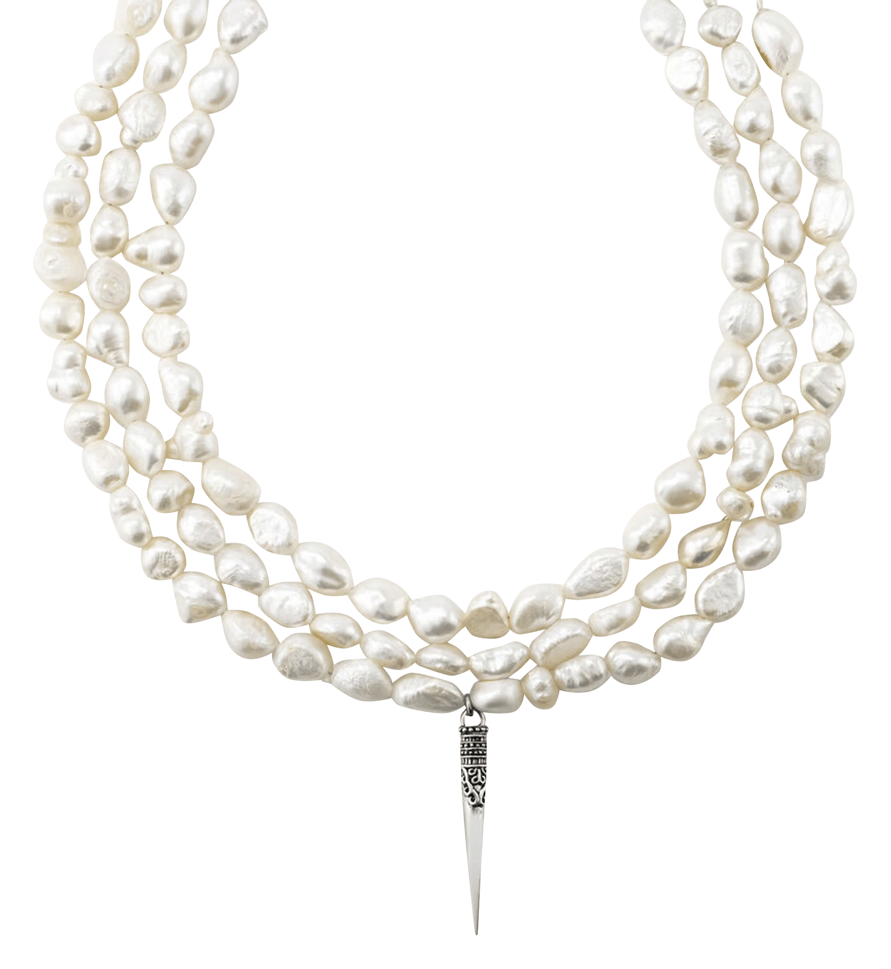 Collier à perles blanca BA&SH Argent