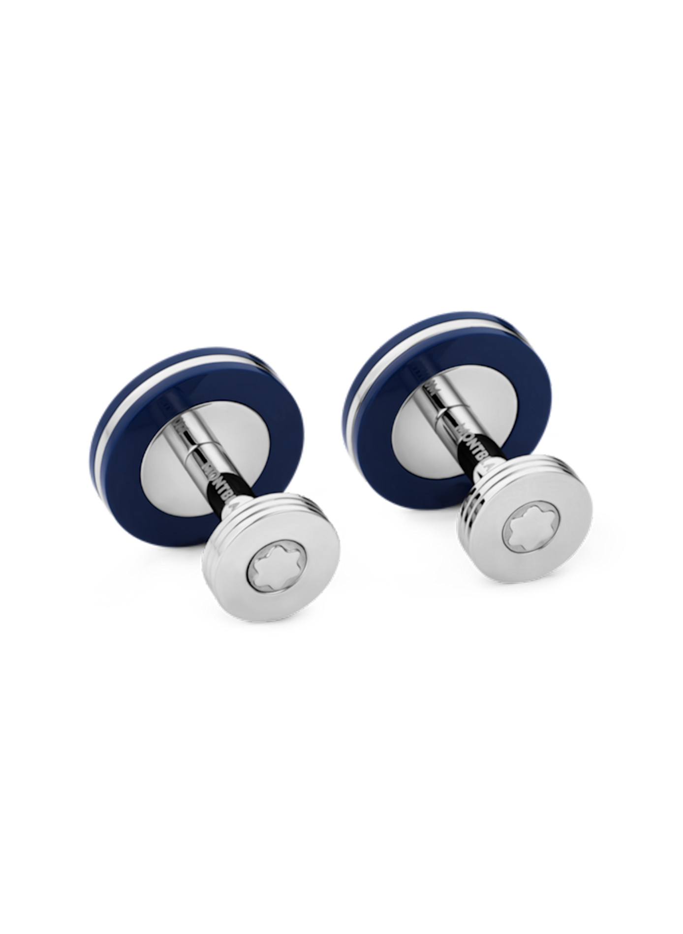 Round cufflinks MONTBLANC Blue