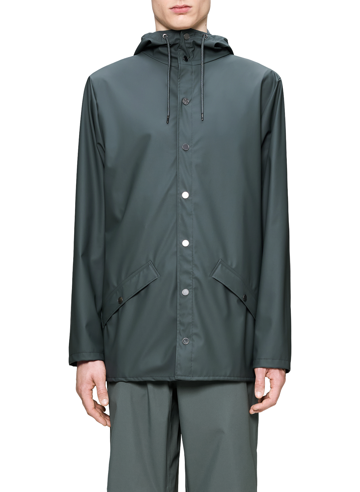 Imperméable à capuche RAINS Gris