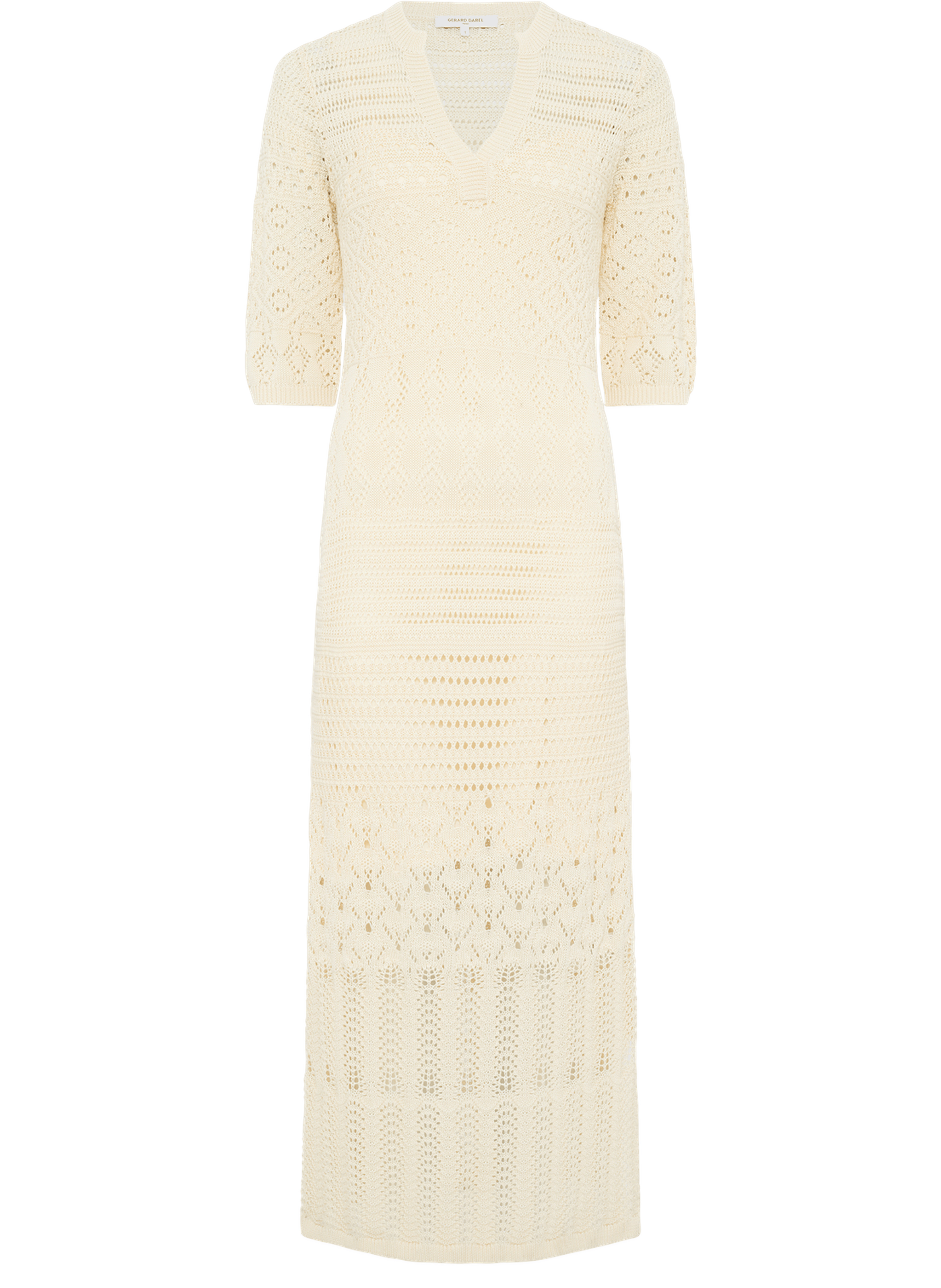 Robe longue en crochet - riana GERARD DAREL Beige