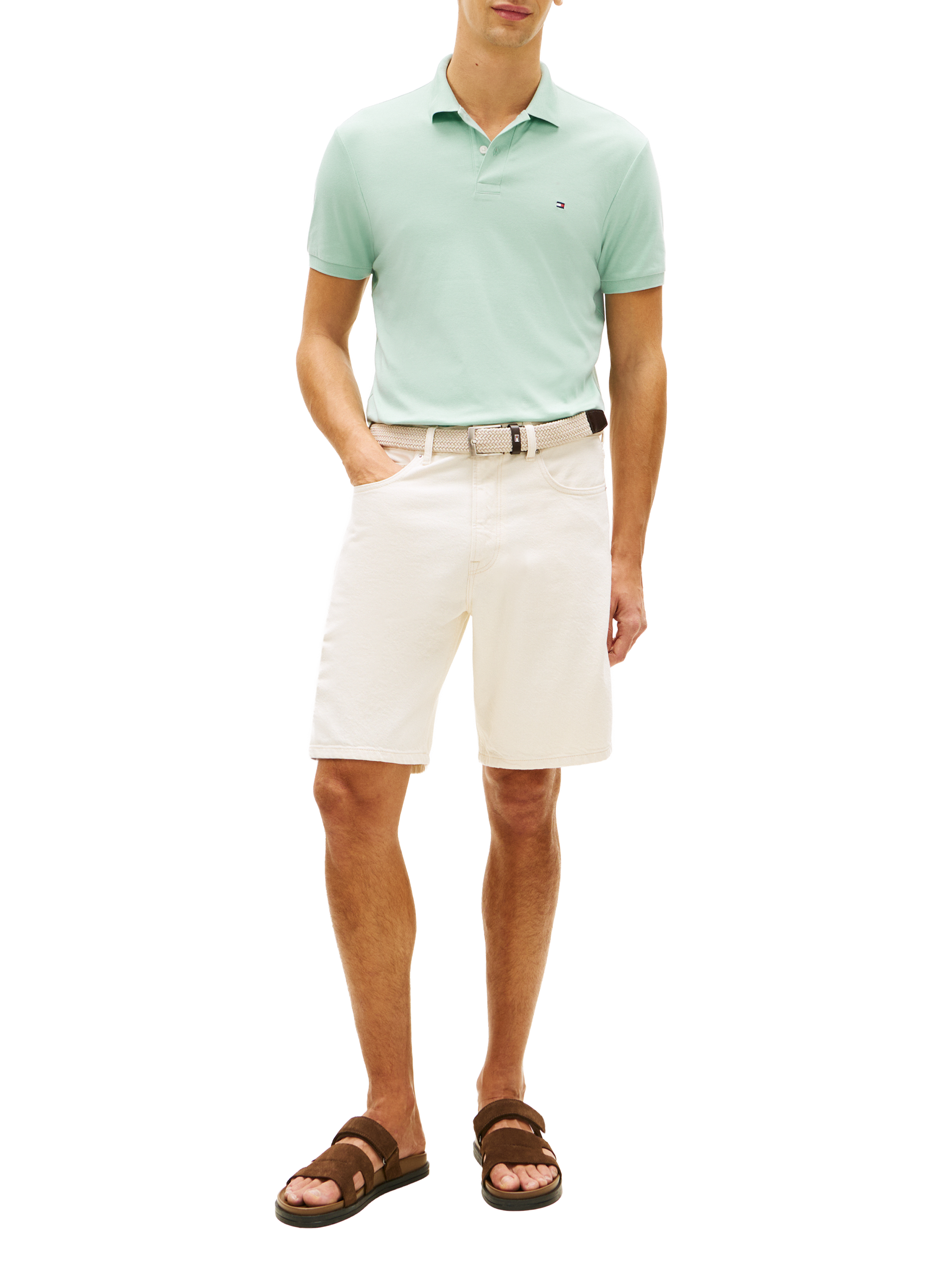 Polo en coton TOMMY HILFIGER Vert
