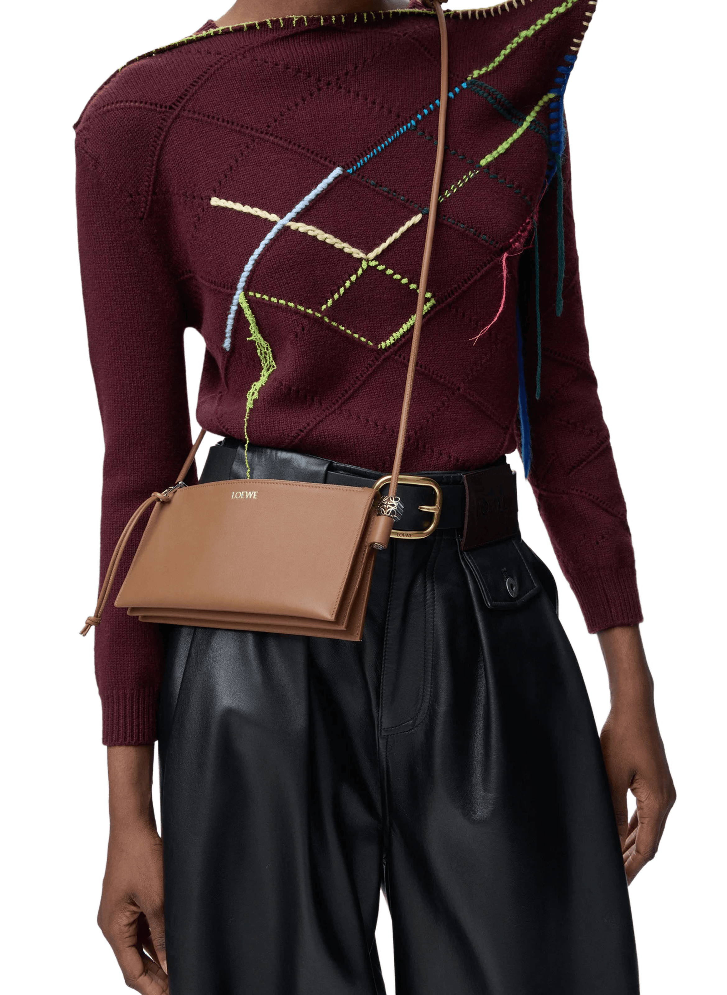 Joya clutch in nappa calf leather LOEWE Brown