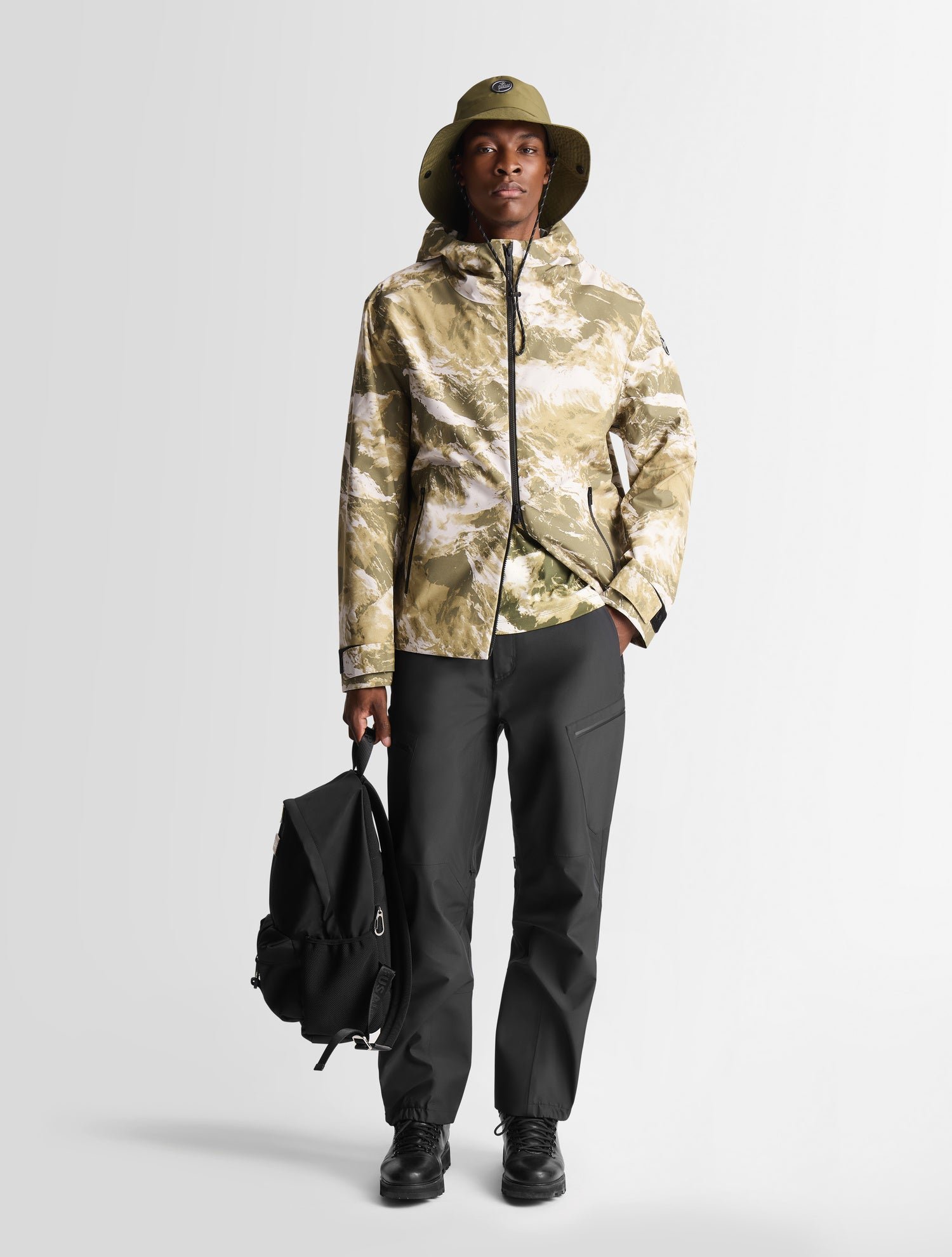 Veste ilanox mountn col capuche coupe regular FUSALP Kaki