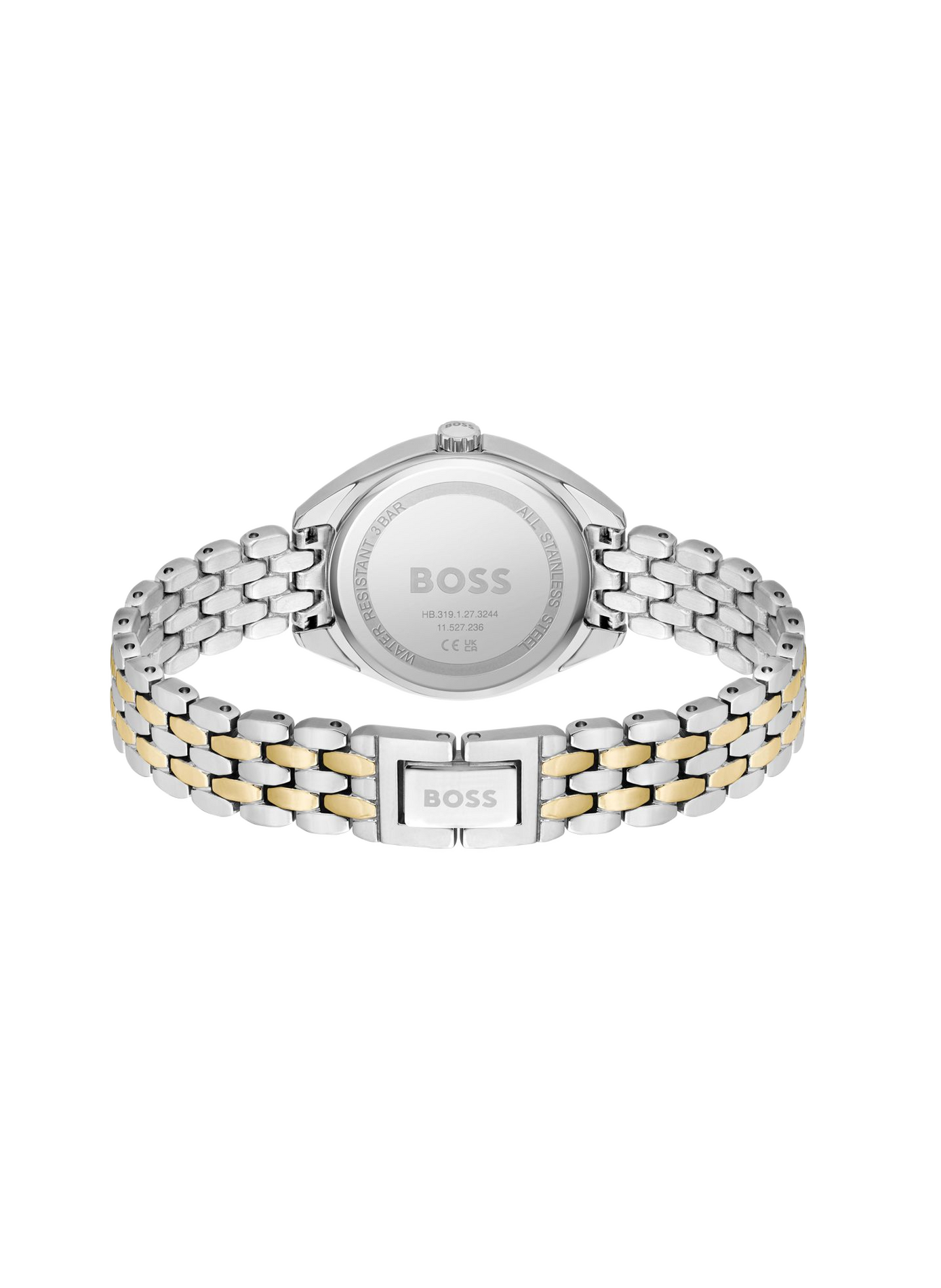 Montre quartz Mae en acier inoxydable  BOSS MONTRES Blanc