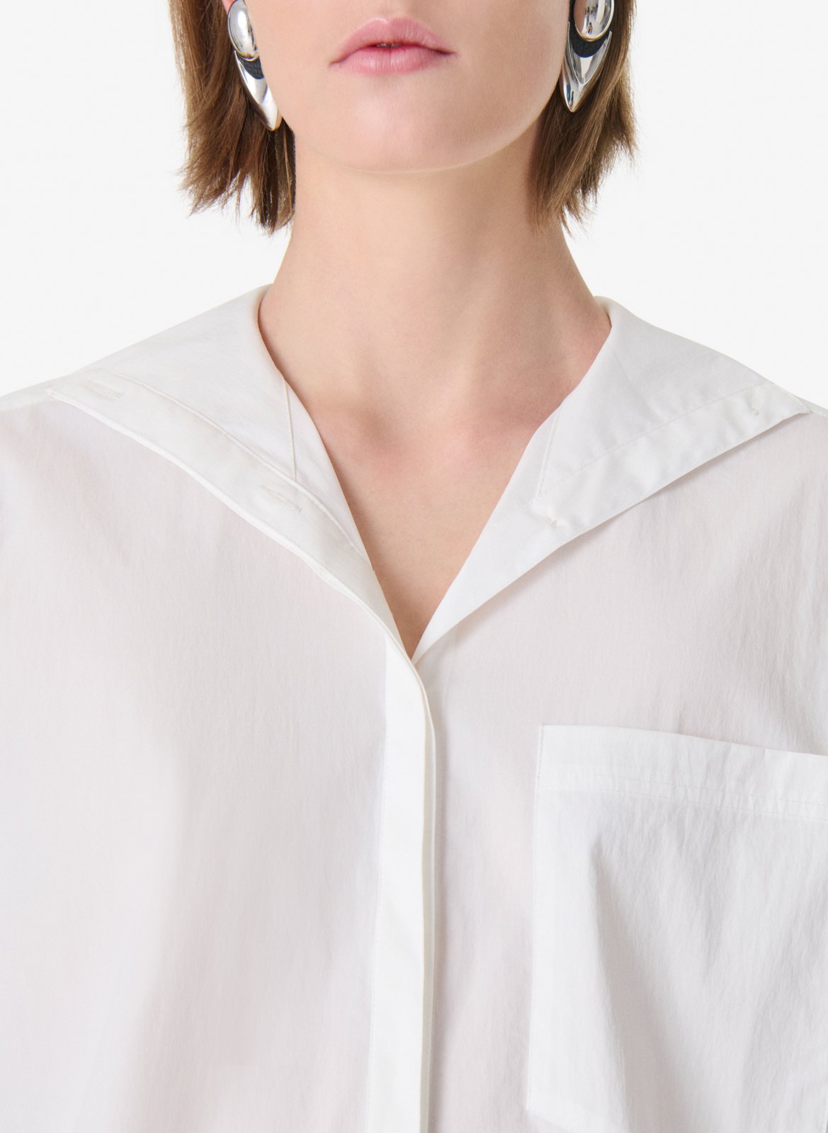 Chemise ample en coton mélangé nylia IRO Blanc