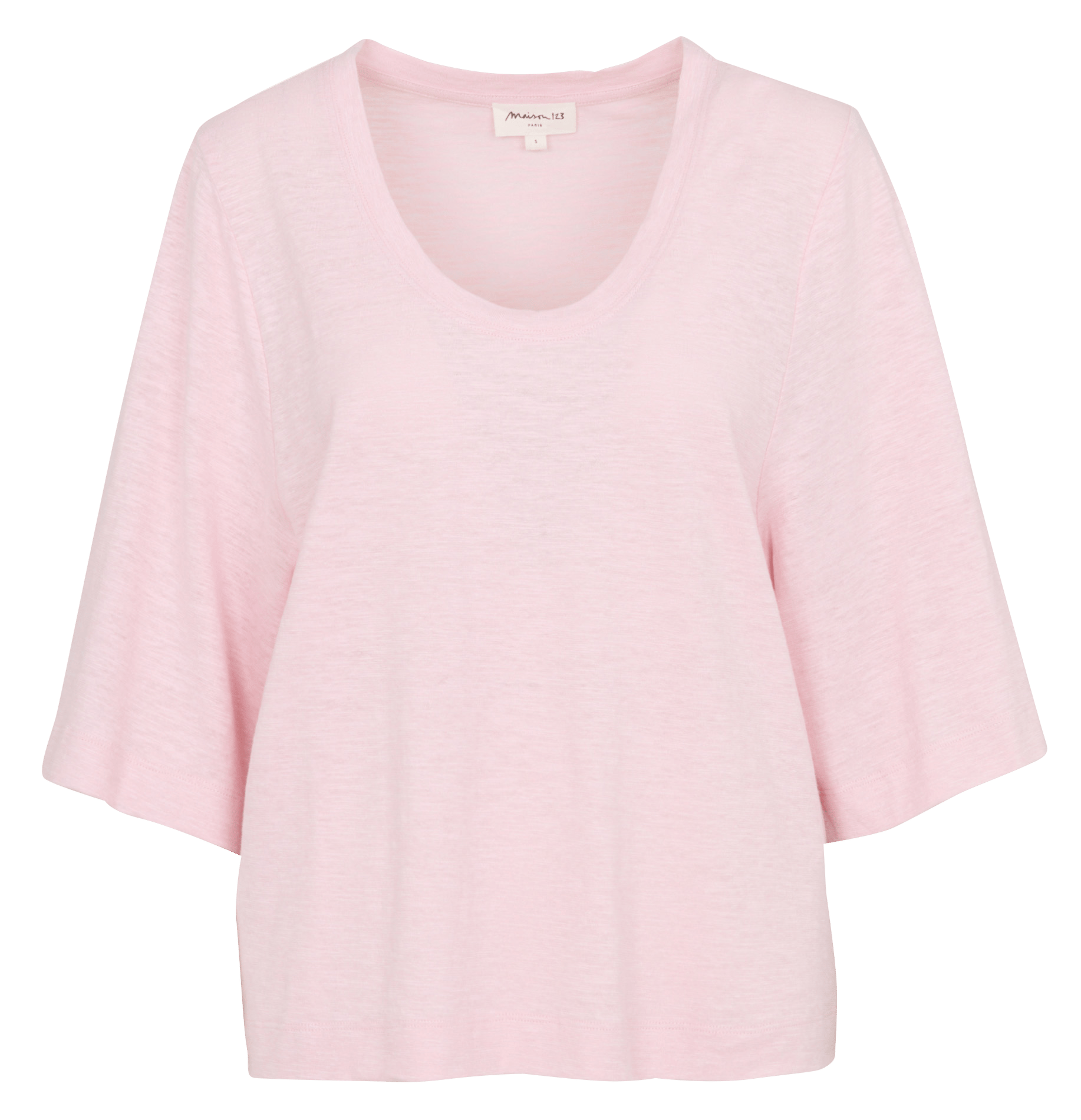 Tee-shirt col rond liana MAISON 123 Rose