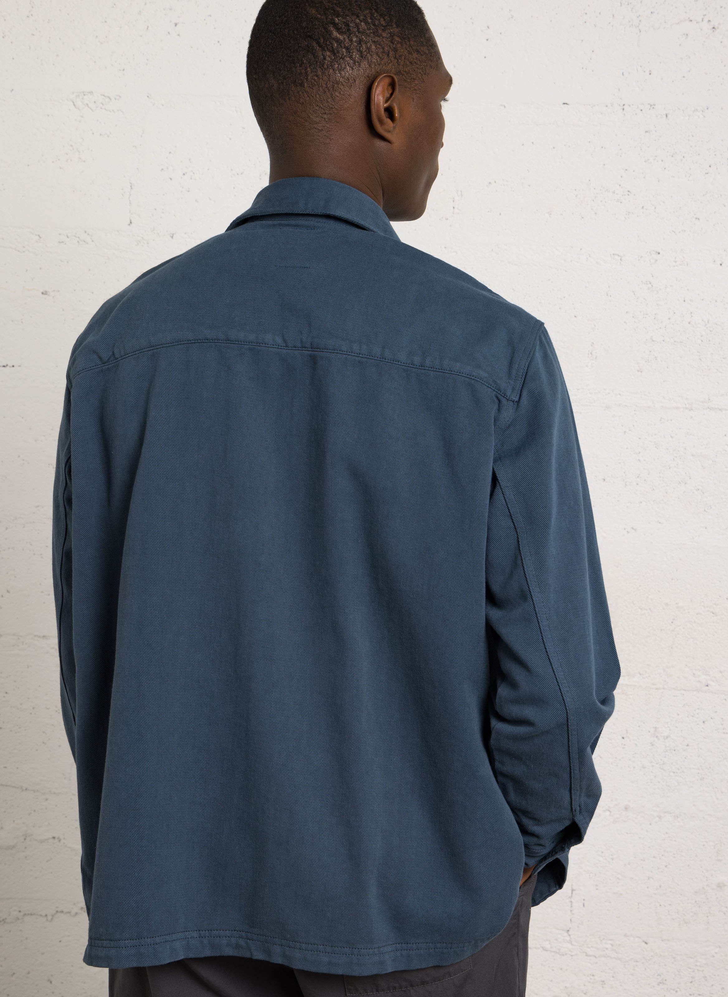 Deauville solid button-up overshirt ARMOR-LUX Blue