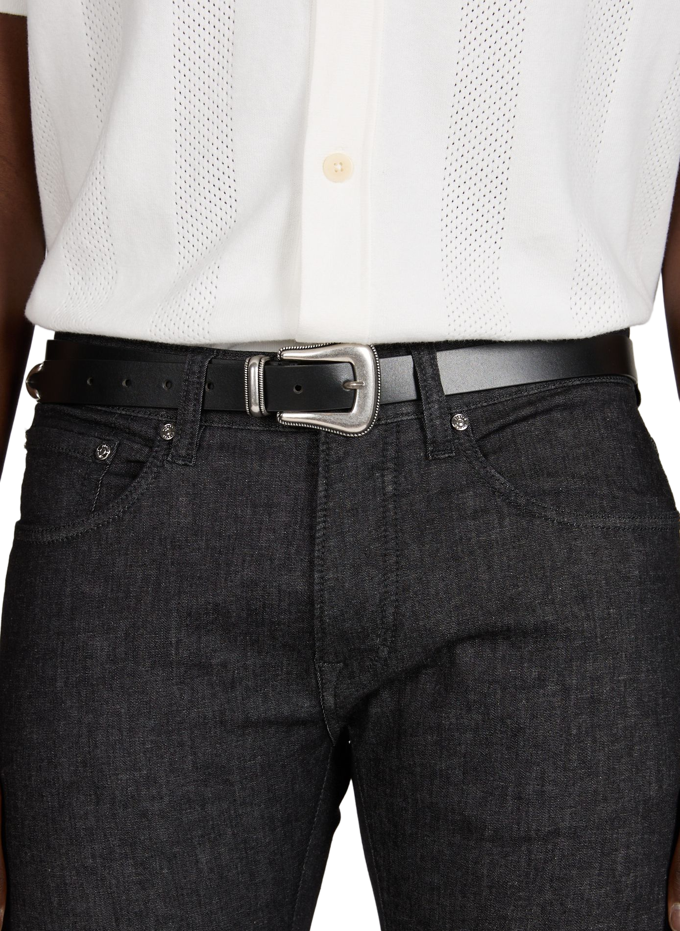 Ceinture en cuir SAISON 1865 Noir