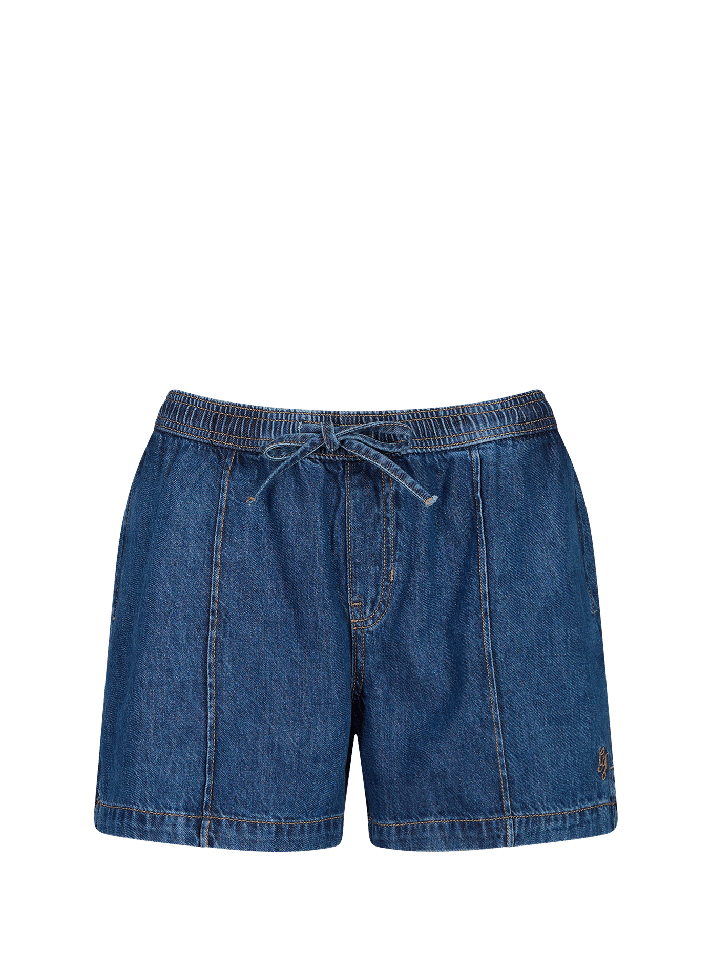 Short à taille élastiquée en coton mélangé GUESS Blue