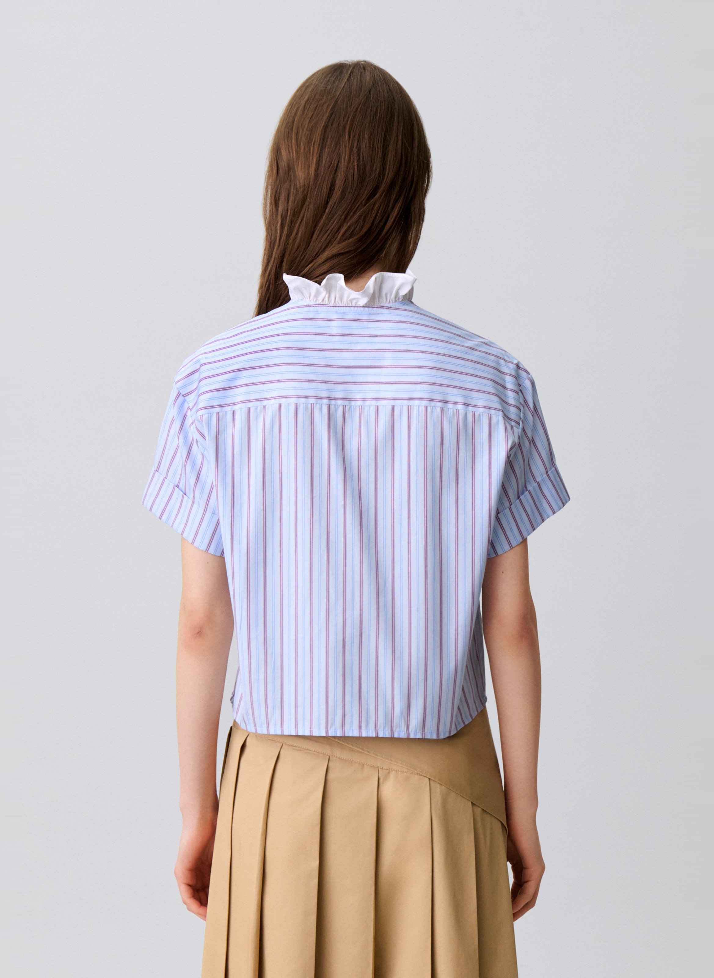 Chemise droite à rayures en coton CLAUDIE PIERLOT Multicolore