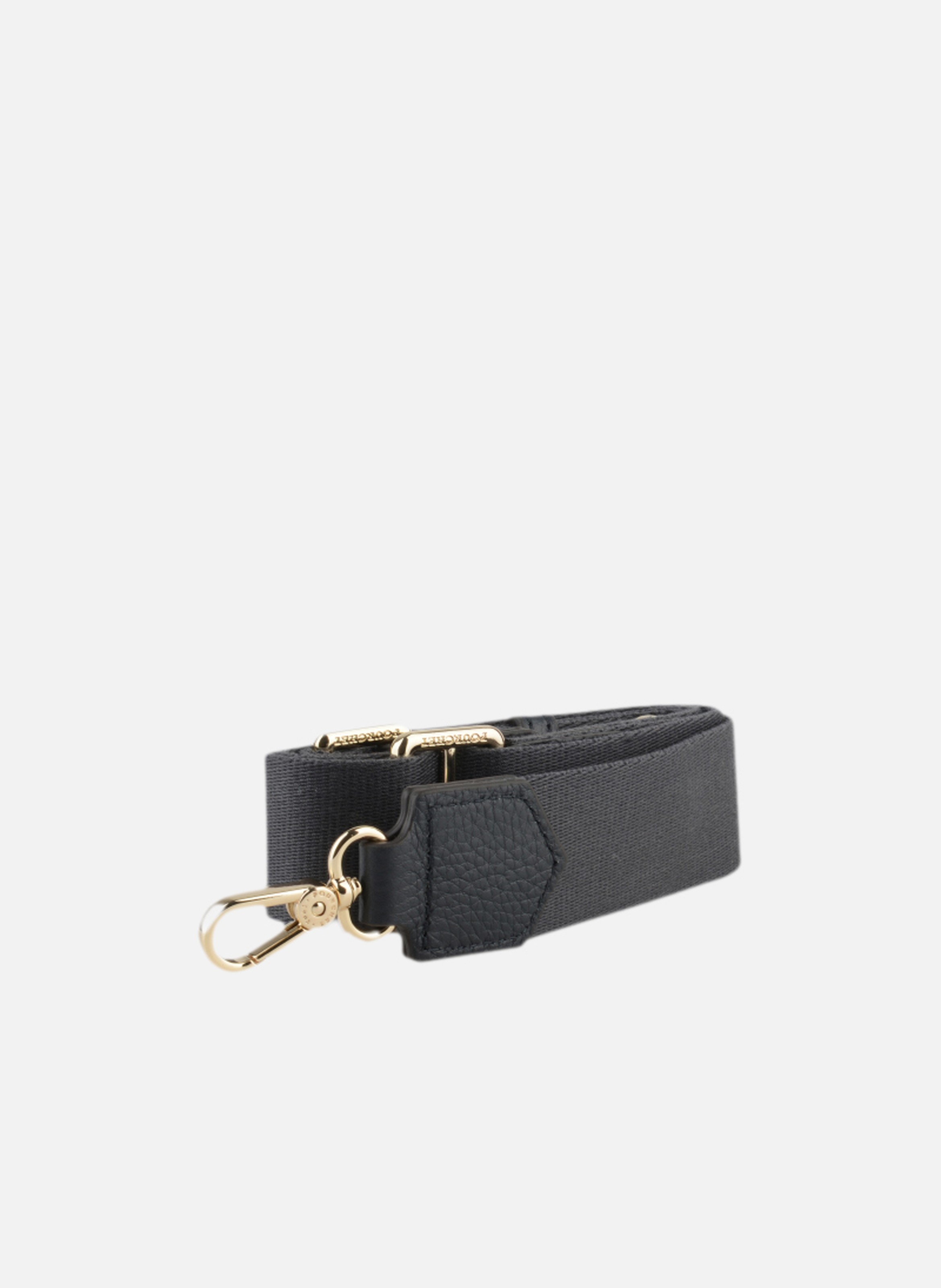 Bandoulière | bandoulière de sac en coton garni cuir  Marine