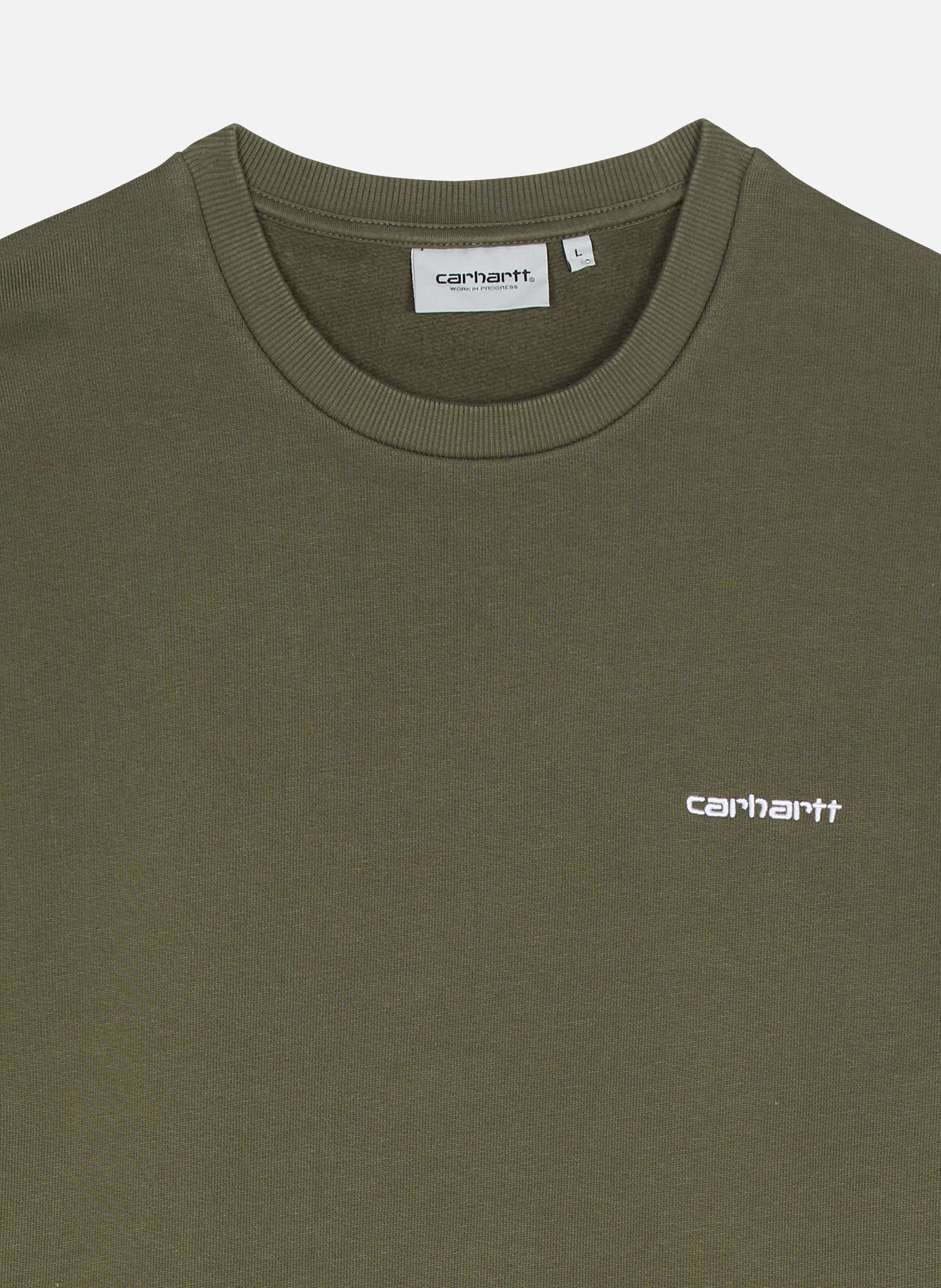 Sweatshirt script embroidery sweat CARHARTT WIP Kaki