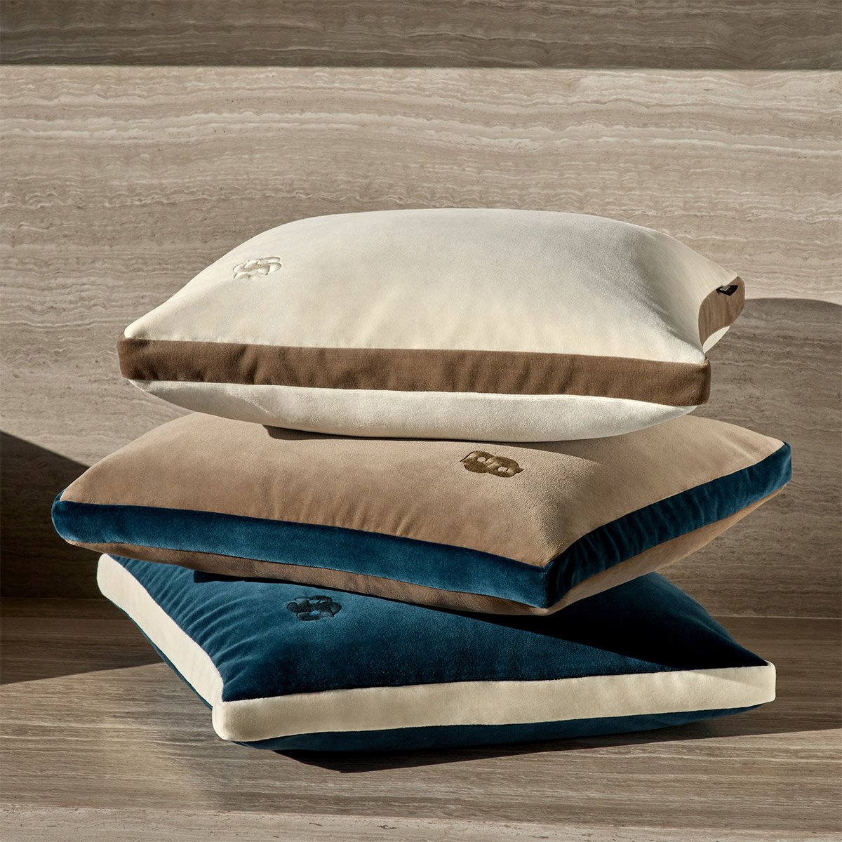 Housse de coussin en velours, b velvet BOSS HOME Bleu
