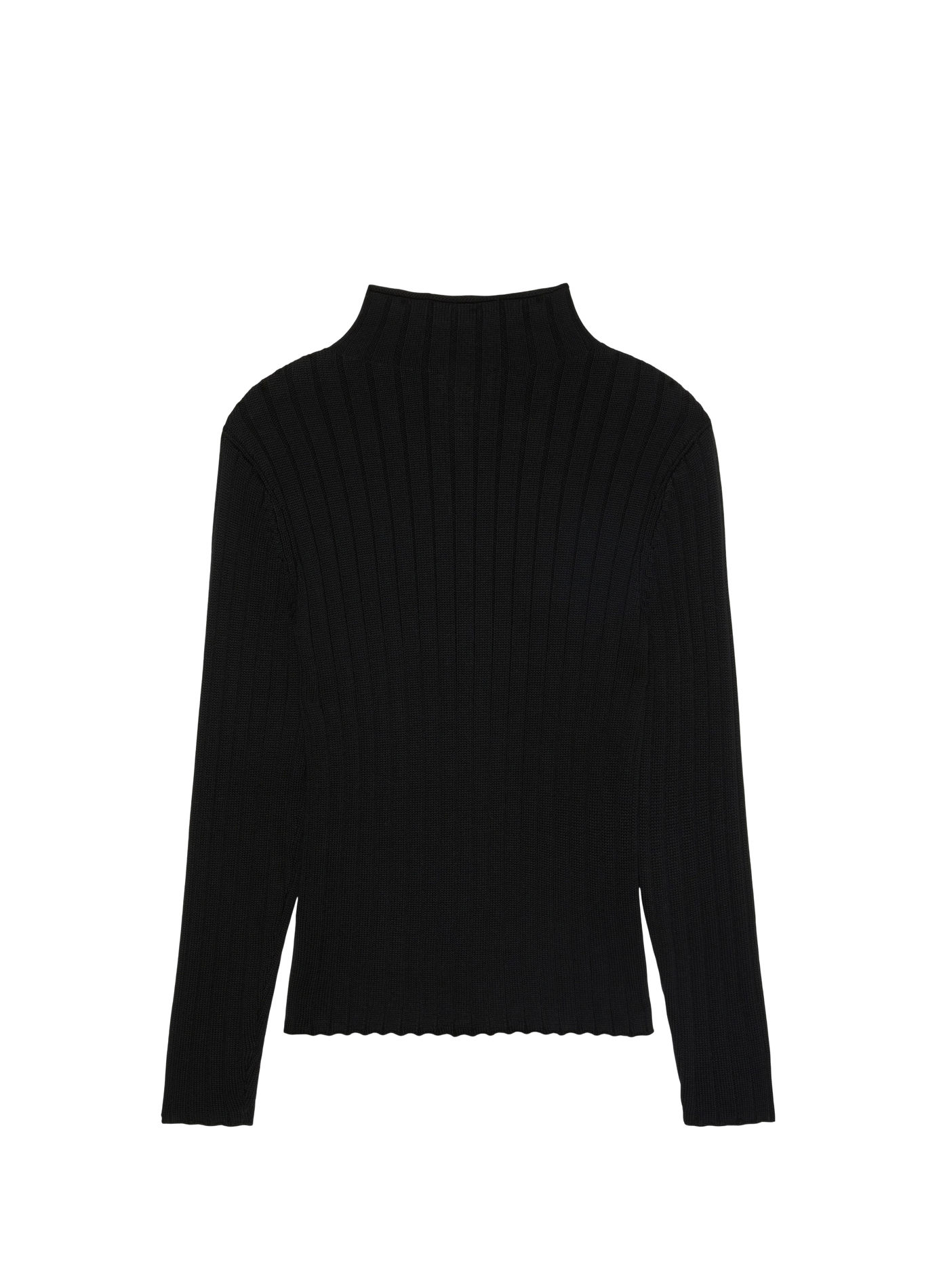 Cotton high-neck logo sweater CALVIN KLEIN Black