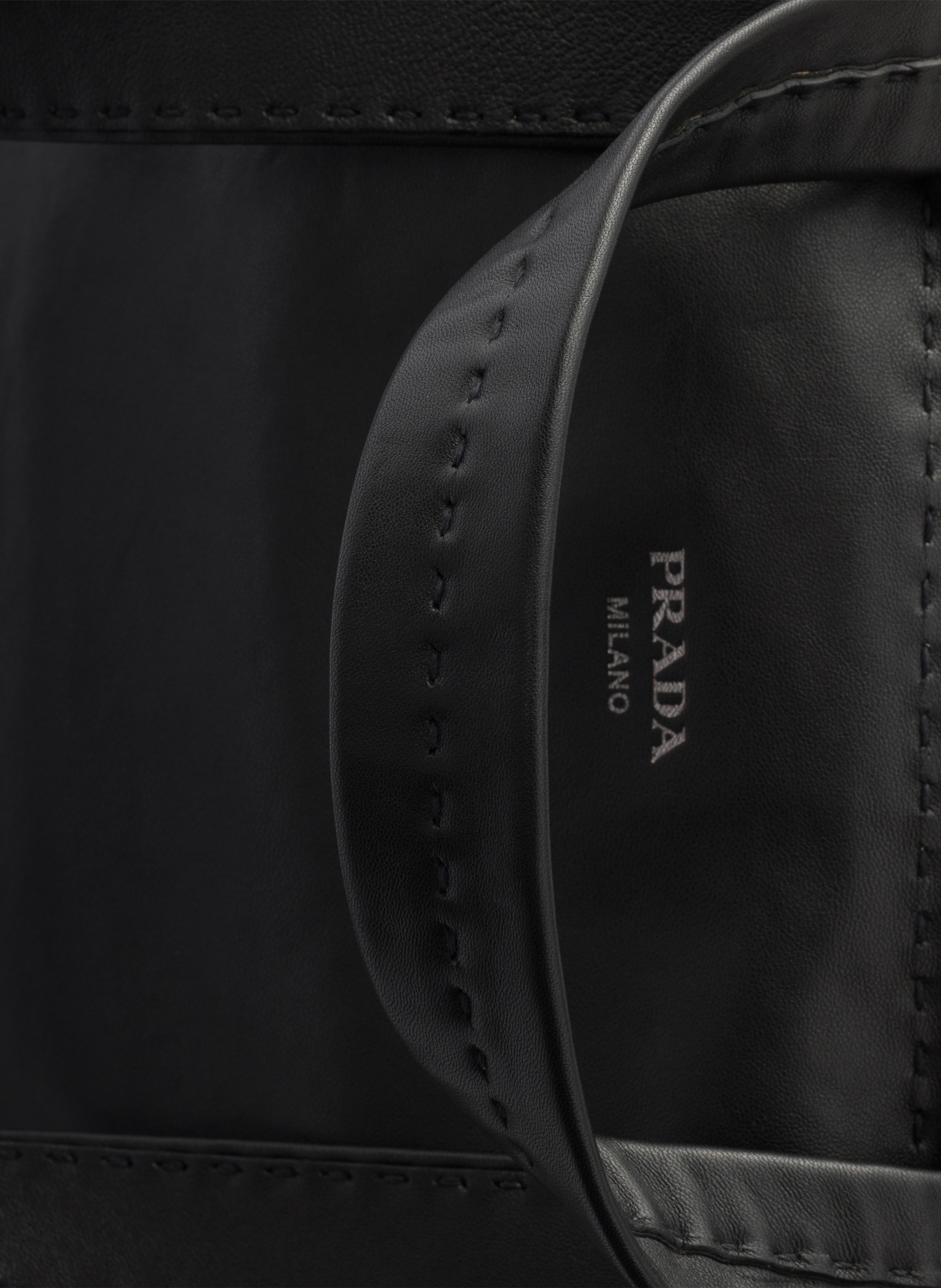 Briefcase en cuir nappa PRADA Noir
