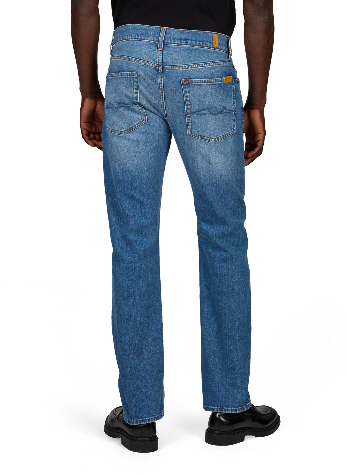 Gerader Jeans aus Baumwollmischung 7 FOR ALL MANKIND Blau