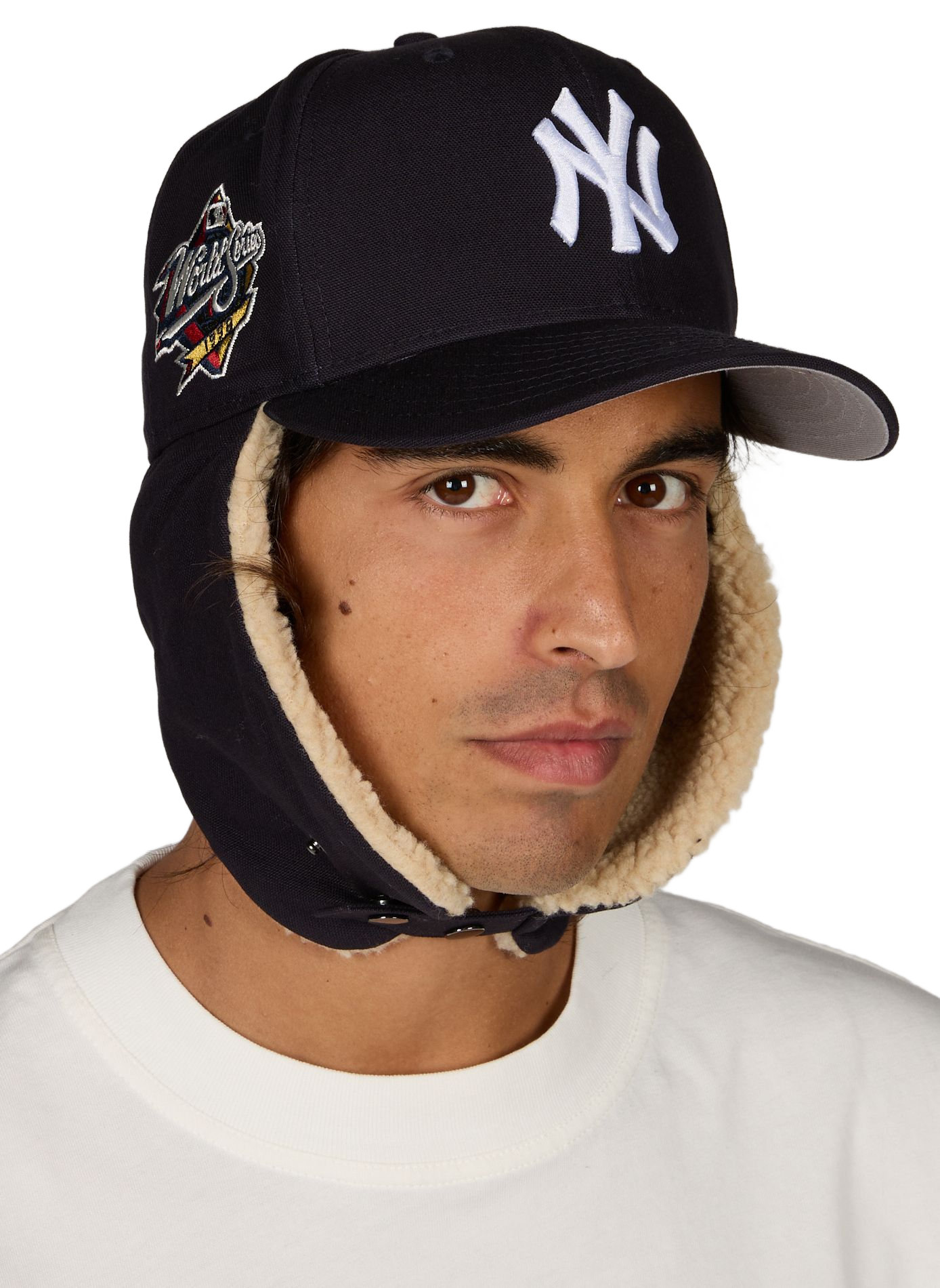 Pet in katoen met geborduurd logo. NEW ERA Blauw