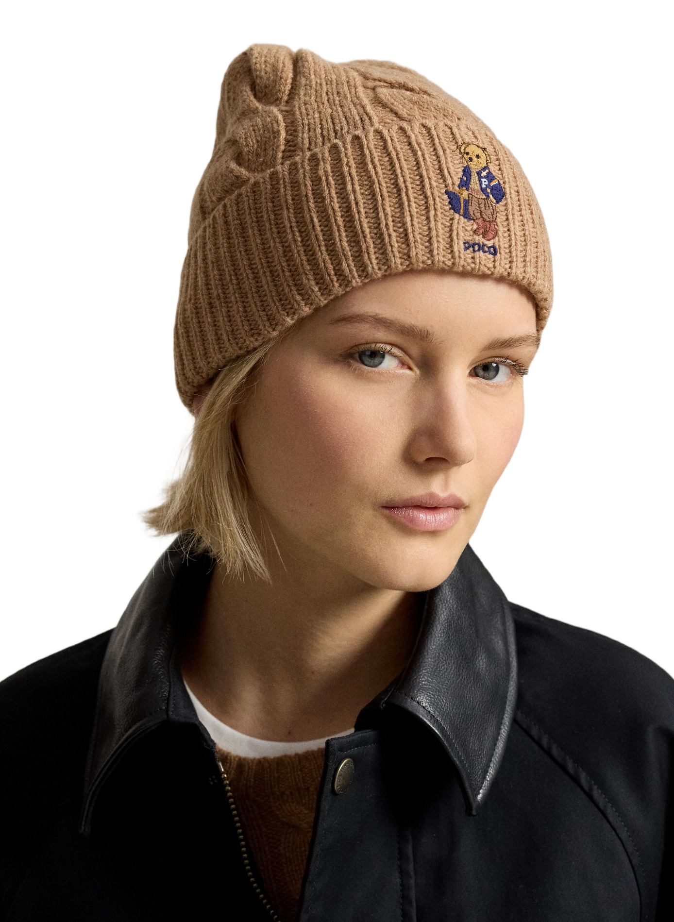 Bonnet en maille en laine mélangé  POLO RALPH LAUREN Beige