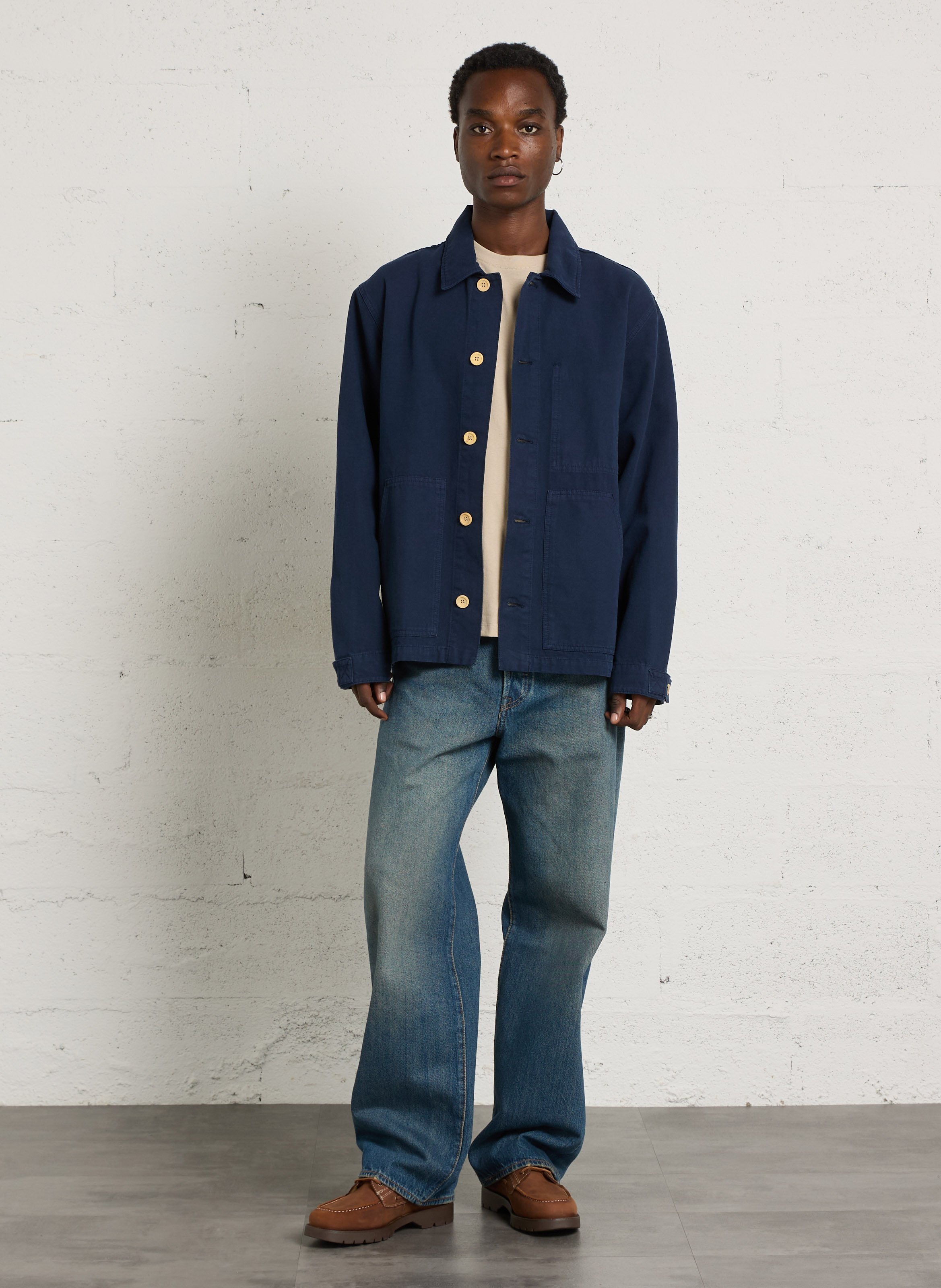 Veste droite en coton ARMOR-LUX Bleu