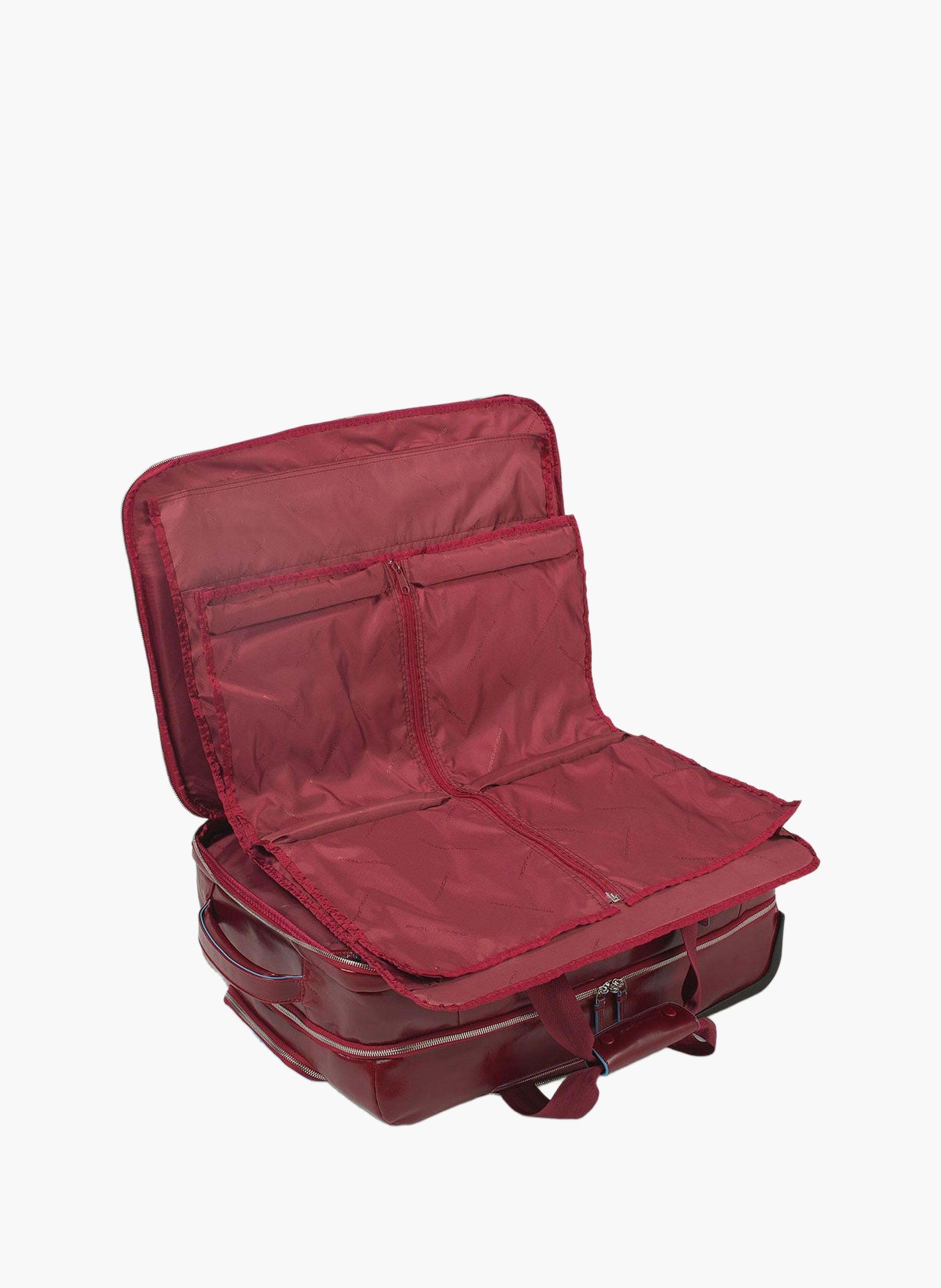 Valise à roulettes cabine avec coque à vêtements | Rouge PIQUADRO Homme