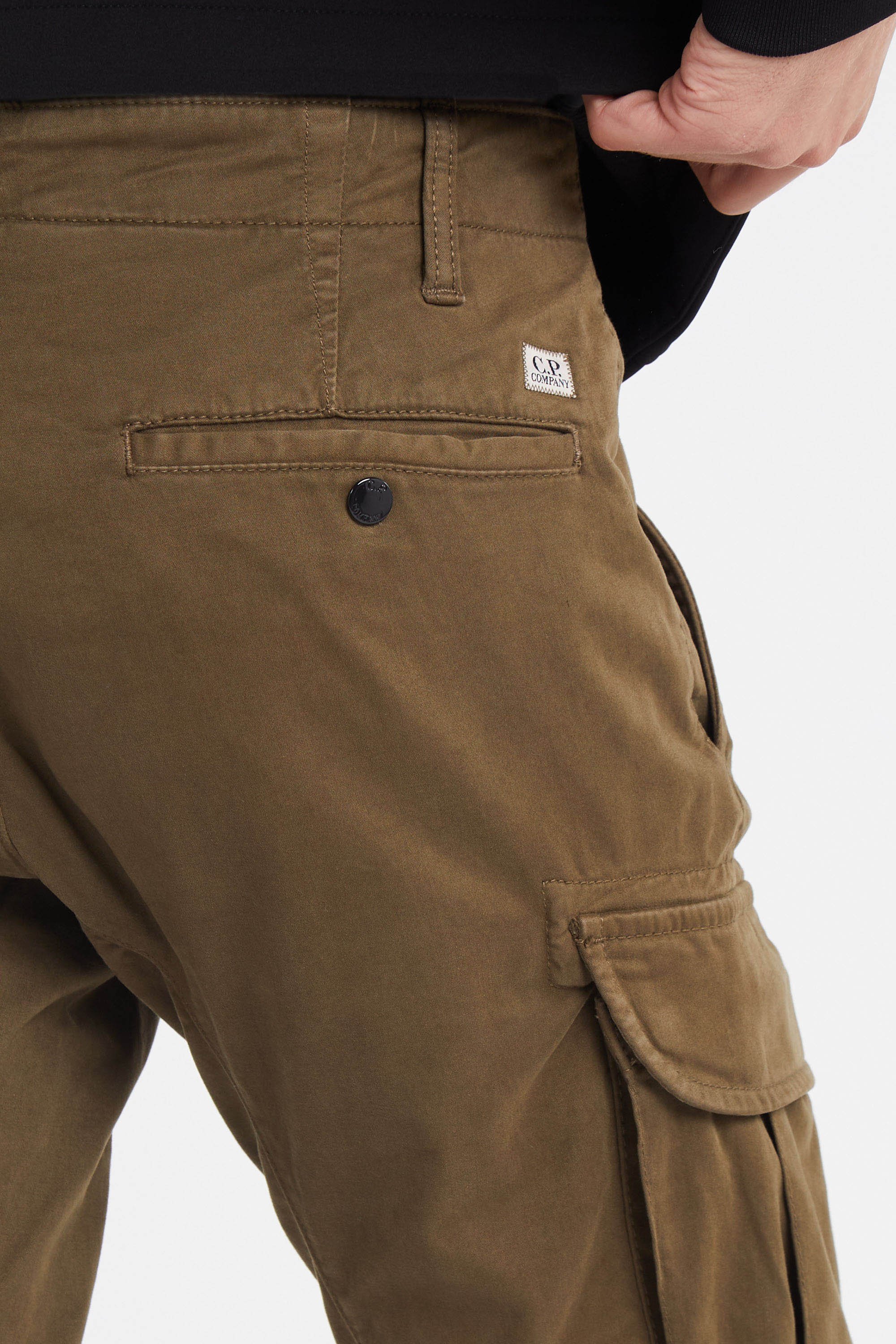 Cargo cargo pant in stretch satin CP COMPANY Vert