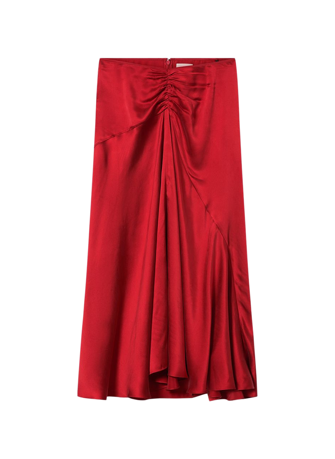 LAREN Seidenrock mit geraffter Taille ISABEL MARANT Rot