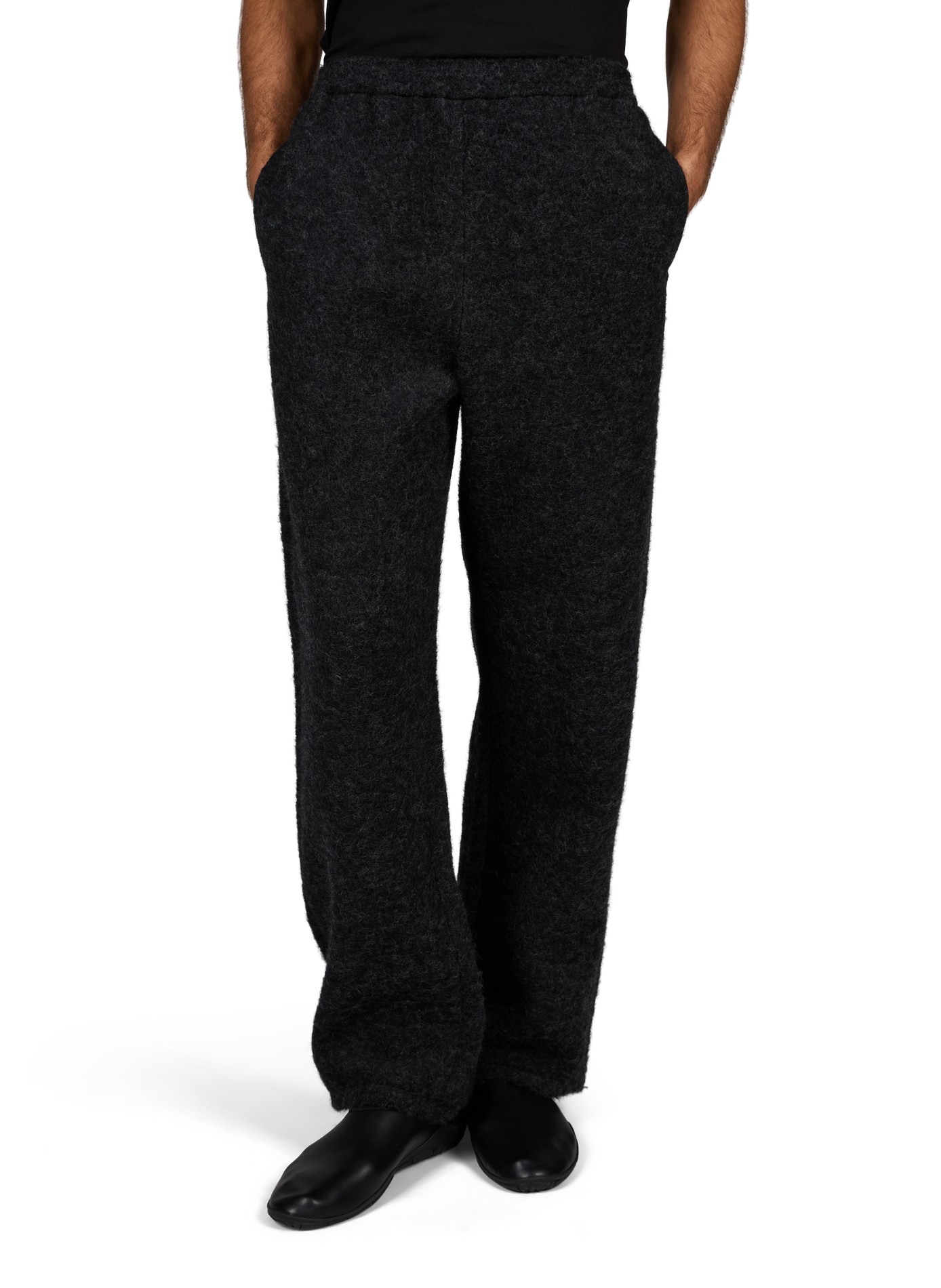 Straight-cut wool-blend trousers JIL SANDER Black