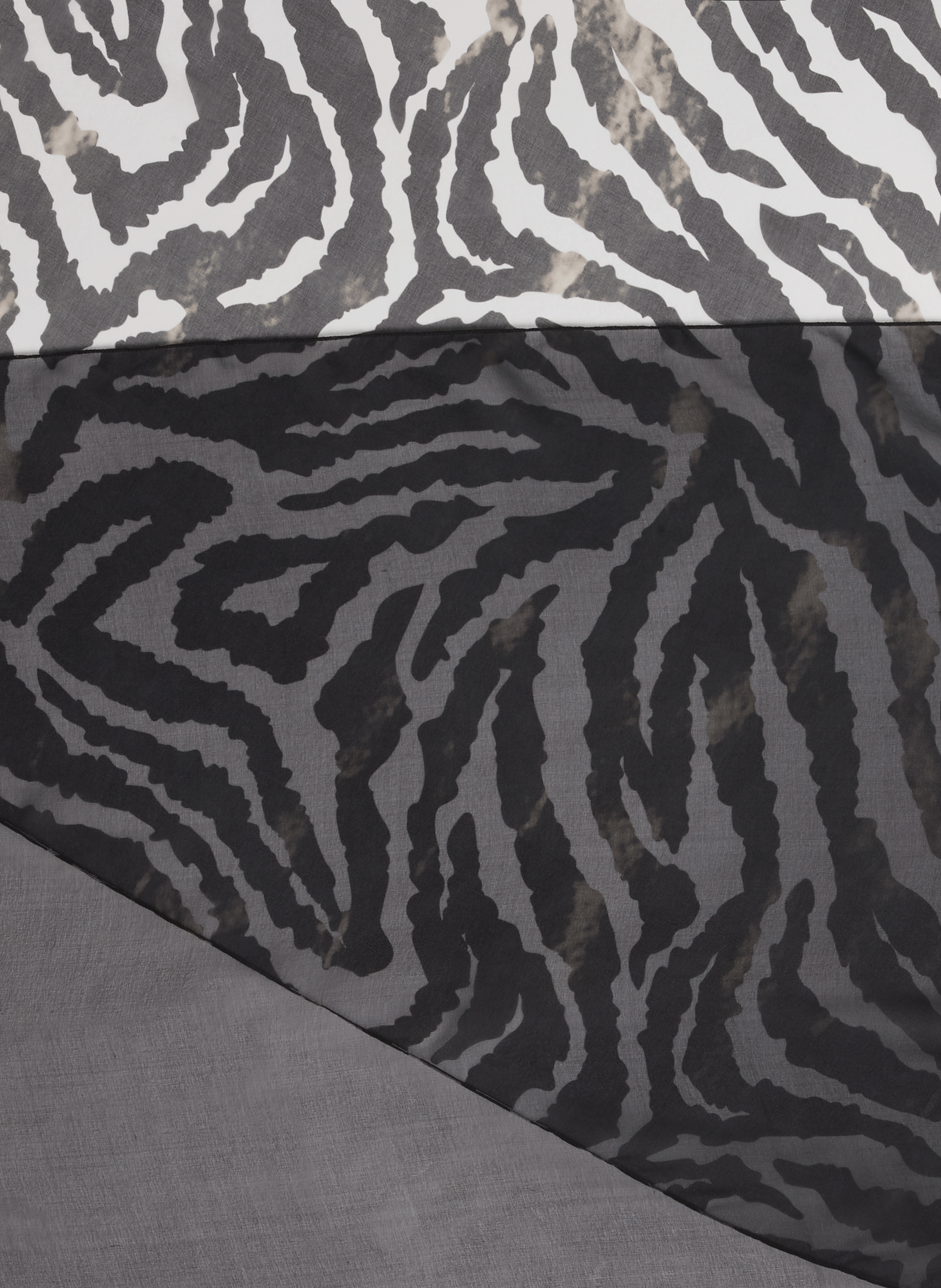 Silk zebra scarf SAISON 1865 Black