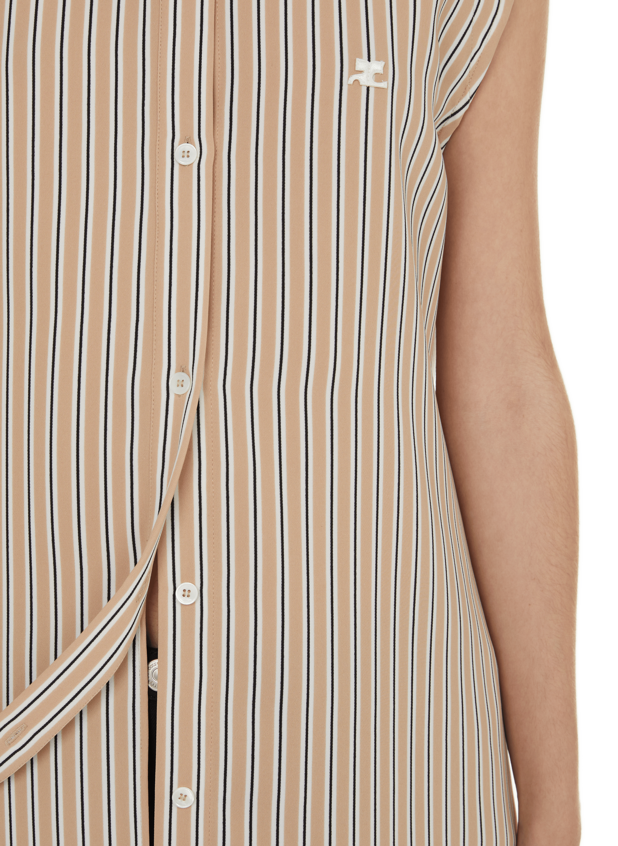 Chemise rayées  COURRÈGES Beige