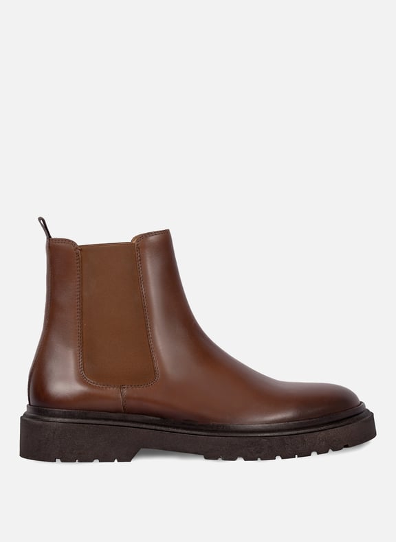 Chelsea boots gomme cuir Marron by JULES & JENN JULES & JENN Chelsea boots gomme cuir Marron