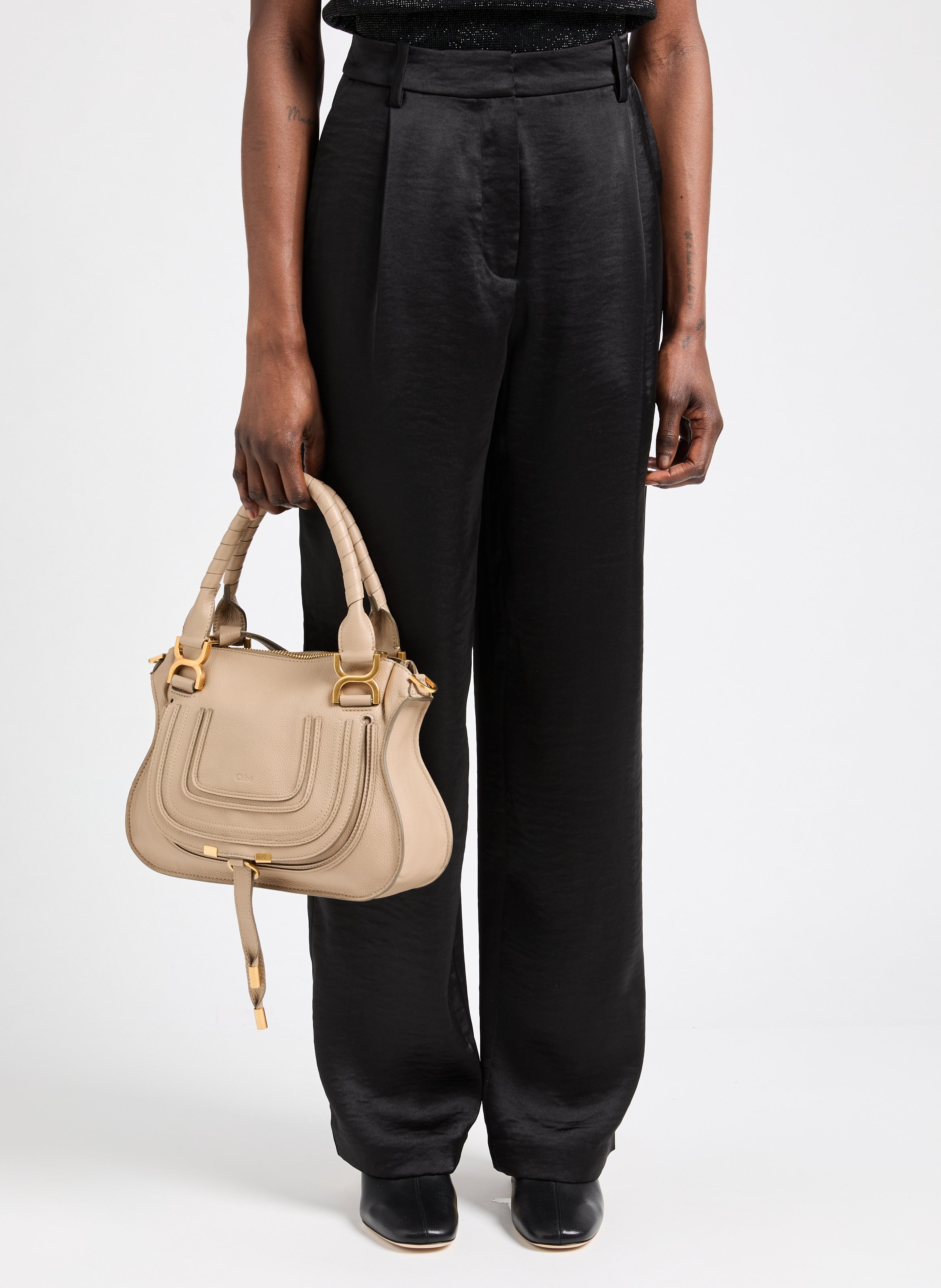 Sac à main Marcie en cuir CHLOÉ Gris