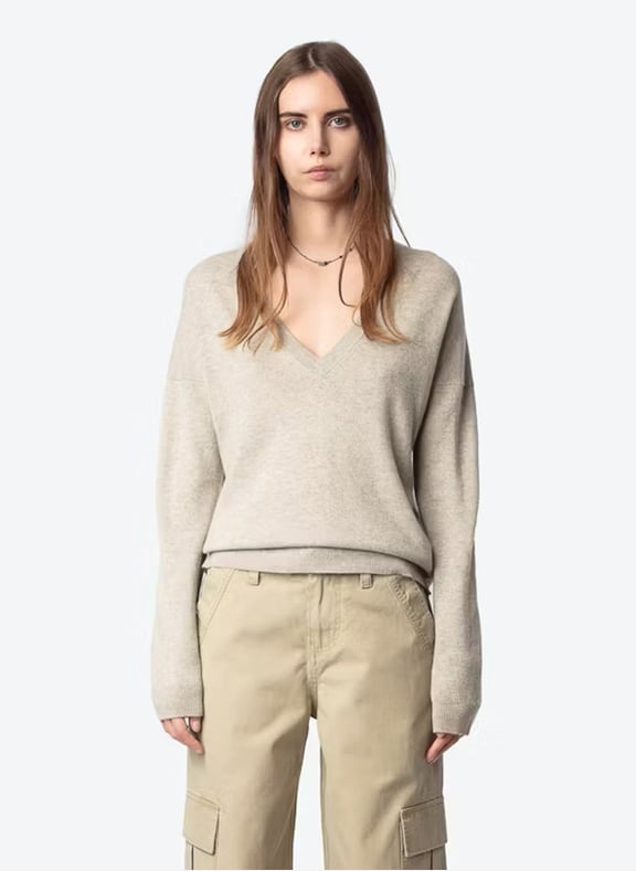 Pull col v en cachemire vivi Beige by ZADIG&VOLTAIRE ZADIG&VOLTAIRE Pull col v en cachemire vivi Beige