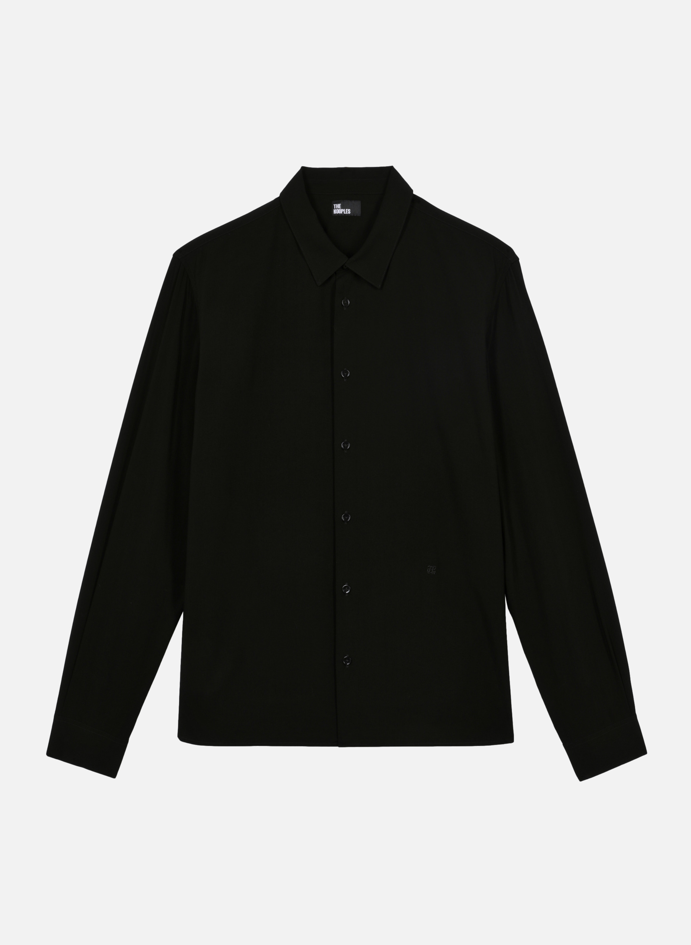 Chemise fluide à coupe droite avec broderie THE KOOPLES Noir