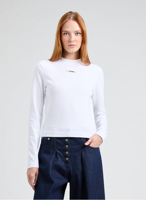 Le T-shirt Gros Grain Blanc by JACQUEMUS JACQUEMUS Le T-shirt Gros Grain Blanc