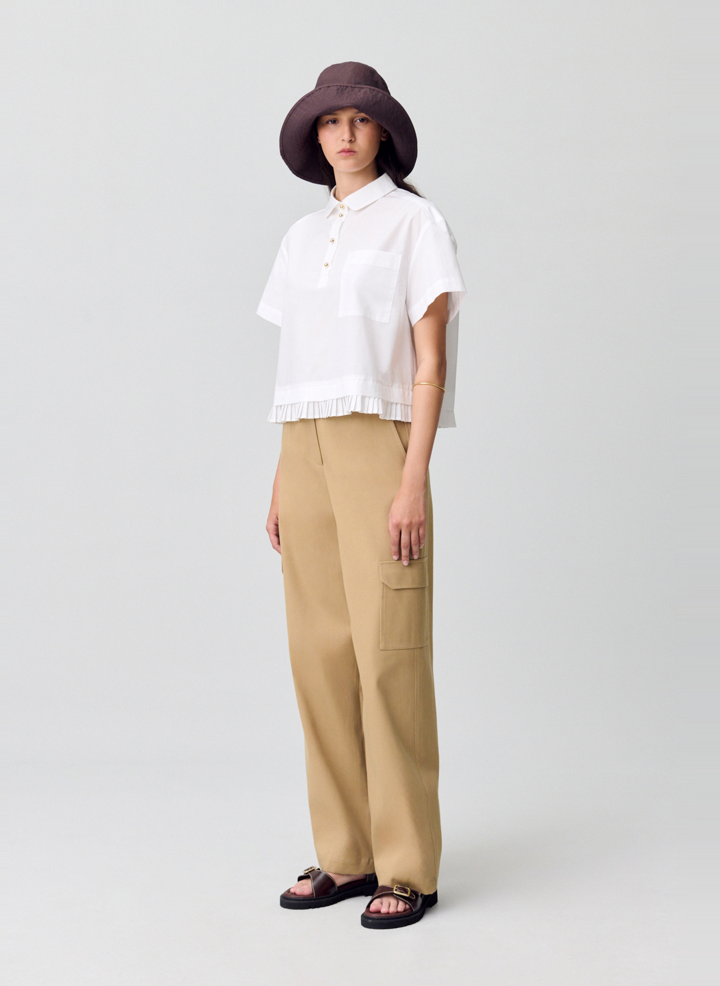 Top droit en coton CLAUDIE PIERLOT Blanc