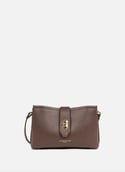 Crossbody bag - Top Double  Marron - in - or pâle