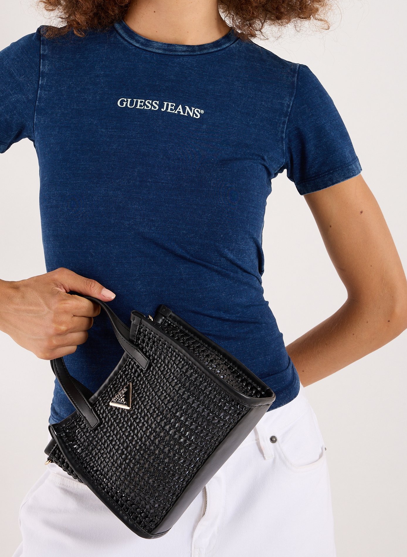 Brigitta braided handbag GUESS Black