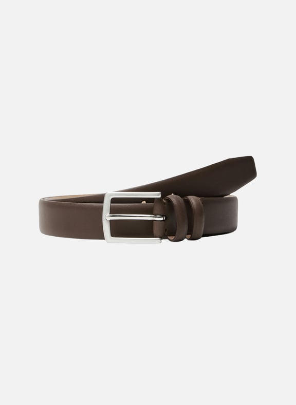 Calfskin leather belt Brown by SELECTED SELECTED Calfskin leather belt Brown