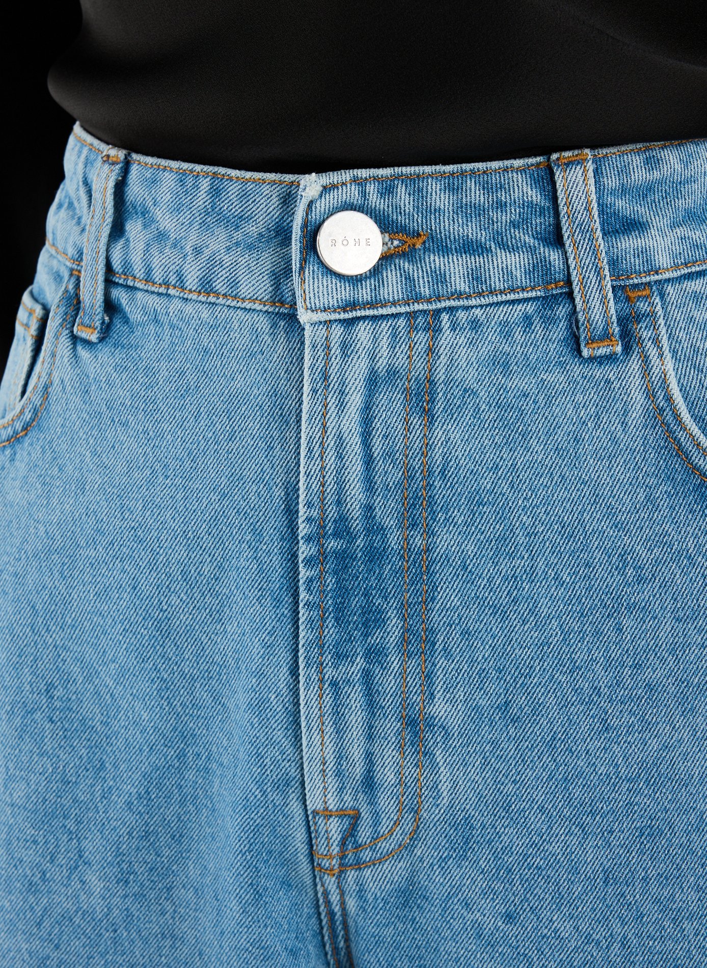 Wide-leg cotton jeans ROHE FRAMES Blue