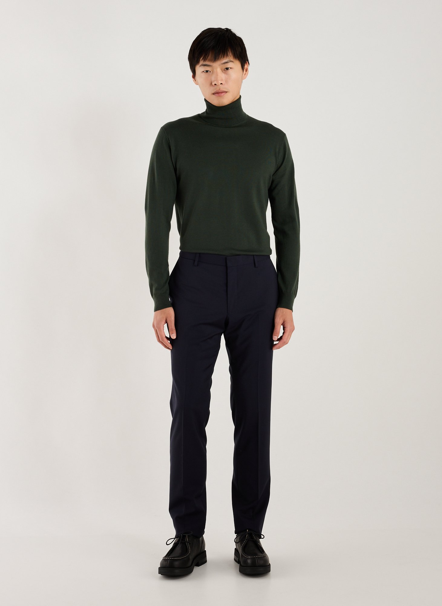 Merino wool round-neck jumper AU PRINTEMPS PARIS Khaki