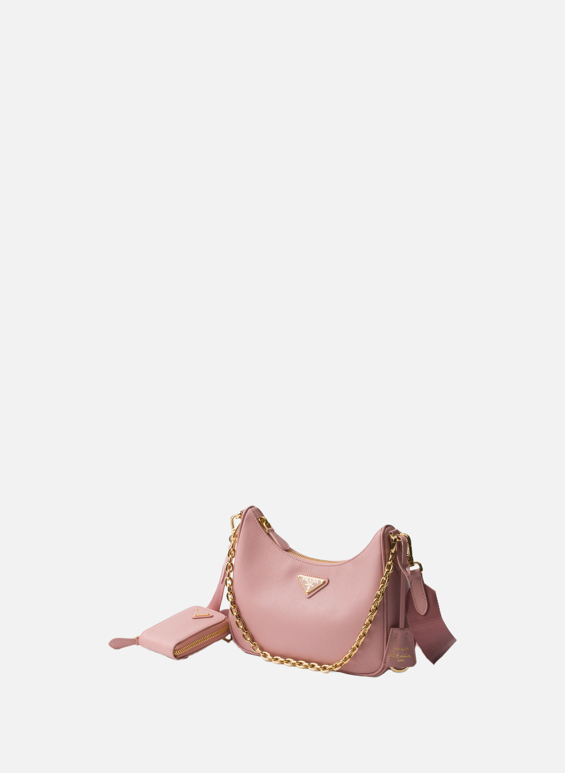 Sac prada re-edition 2005 en cuir saffiano PRADA Rose