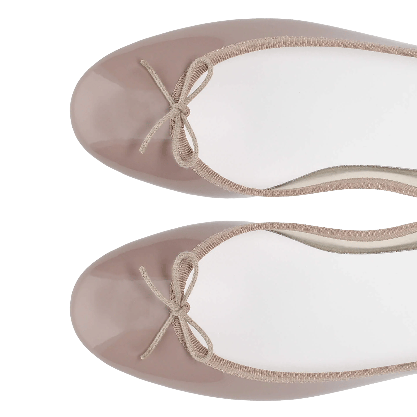 Ballerines en cuir vernis camille Beige