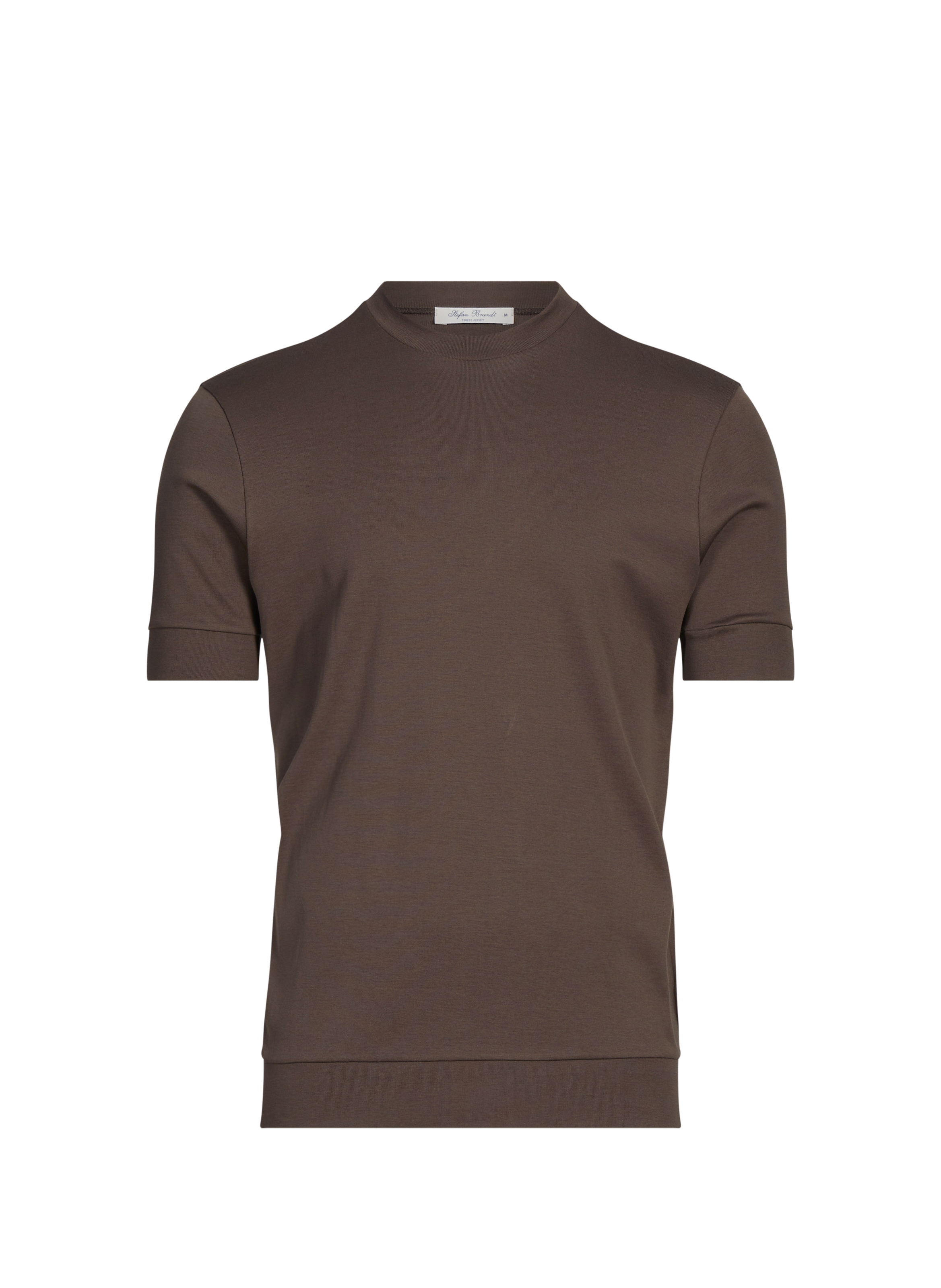 T-shirt col rond en coton STEFAN BRANDT Marron
