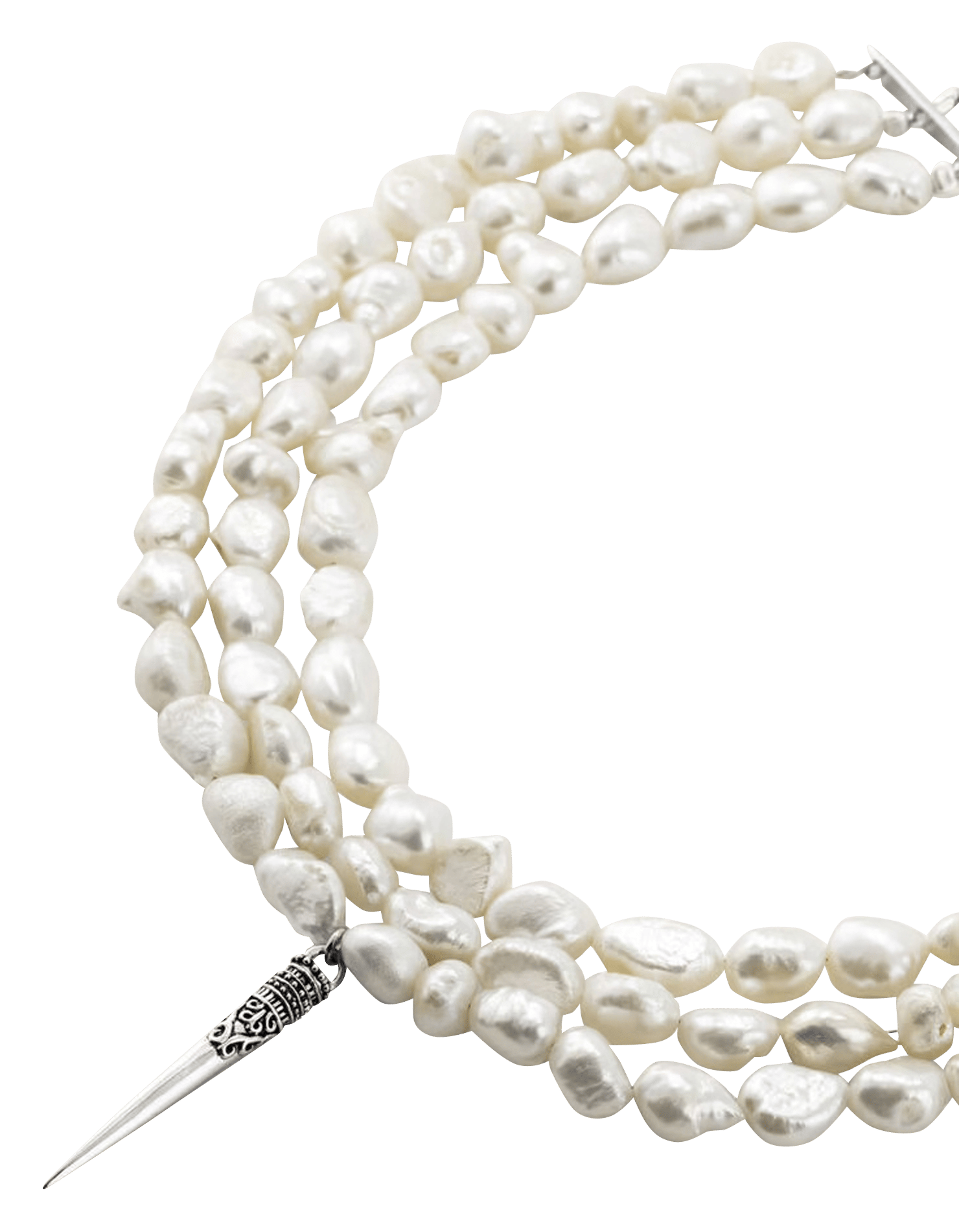 Collier à perles blanca BA&SH Argent