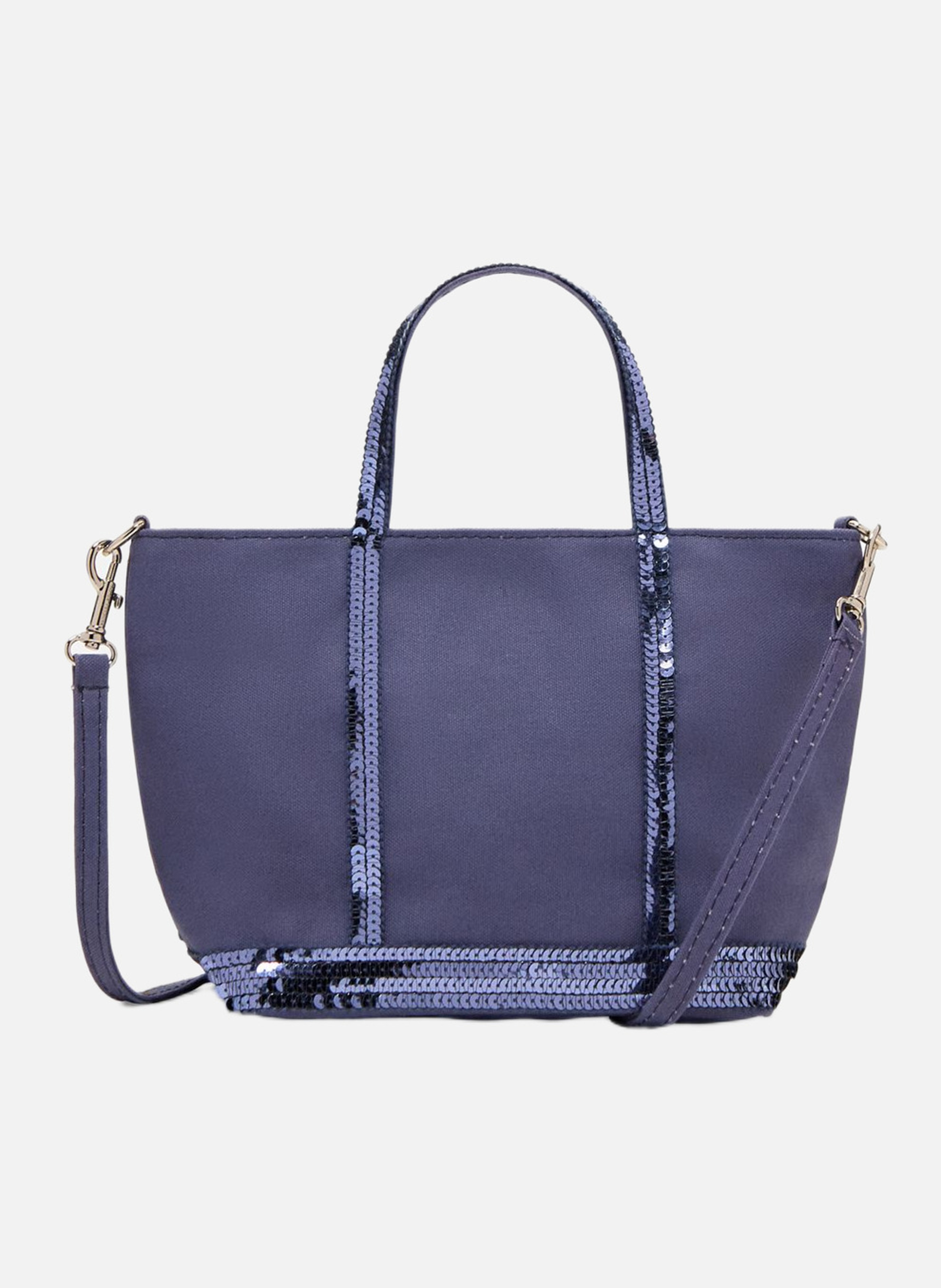 Cabas xs zippé en toile  Pervenche