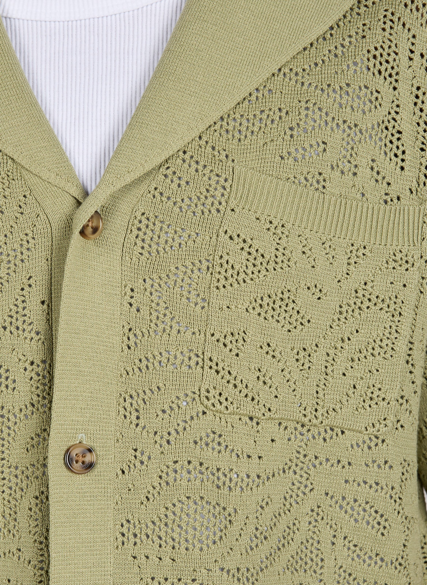 Chemise ajourée en coton DROLE DE MONSIEUR Kaki