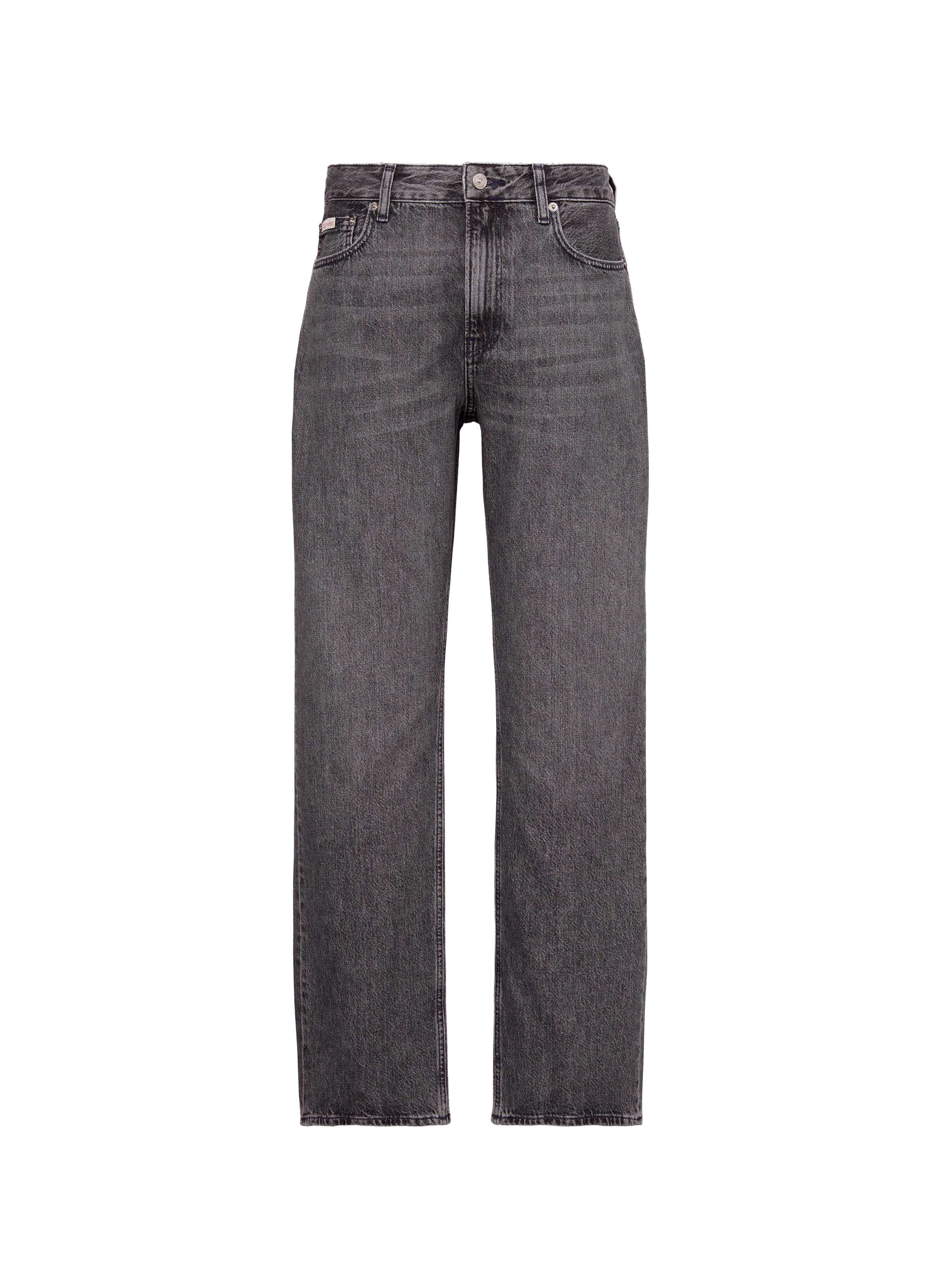 Straight leg washed denim jeans CALVIN KLEIN Blue