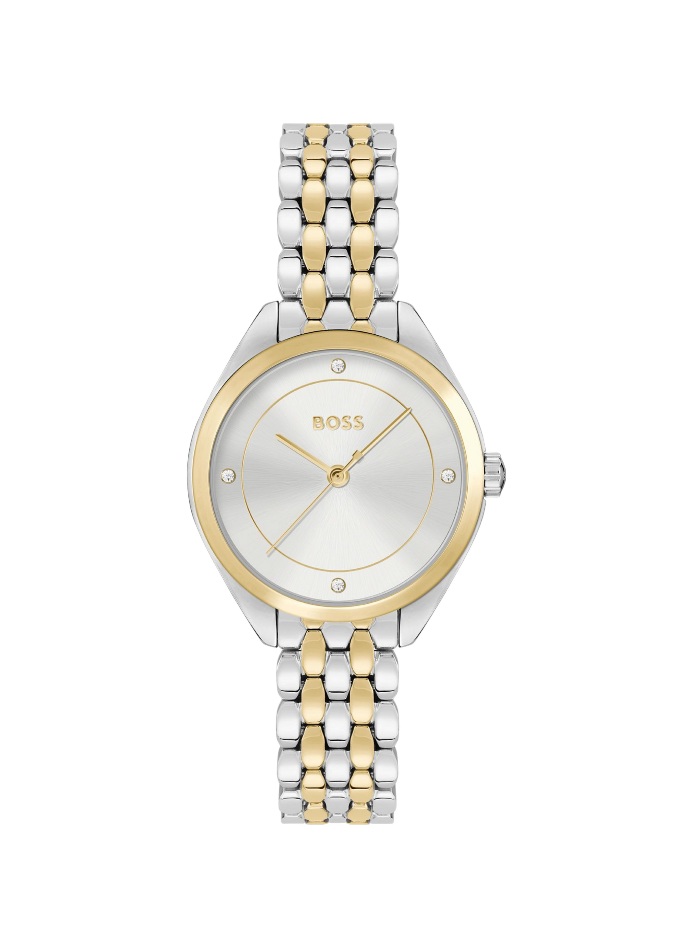 Montre quartz Mae en acier inoxydable  BOSS MONTRES Blanc