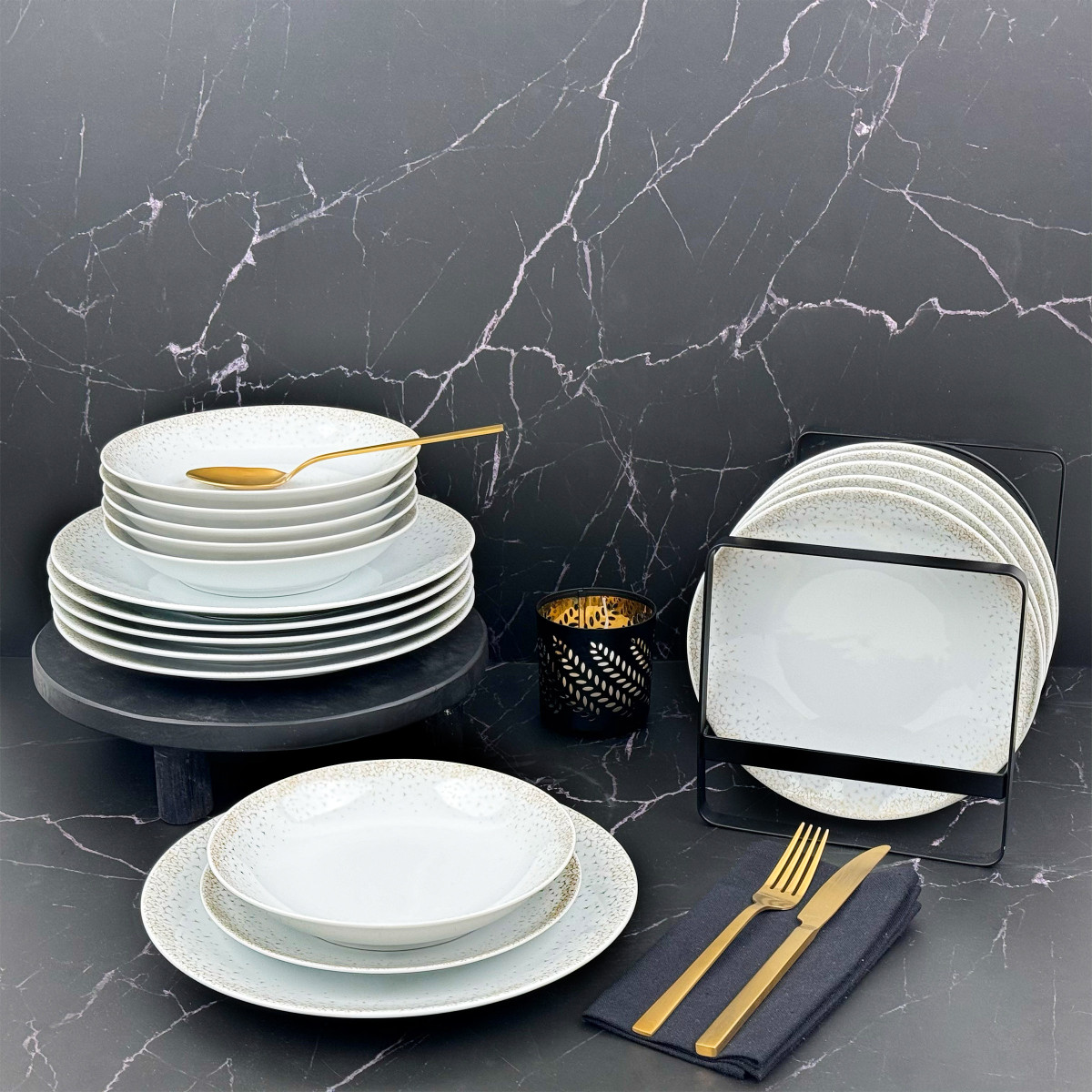 Byblos - assiette creuse 20 cm (lot de 6) MEDARD DE NOBLAT Blanc